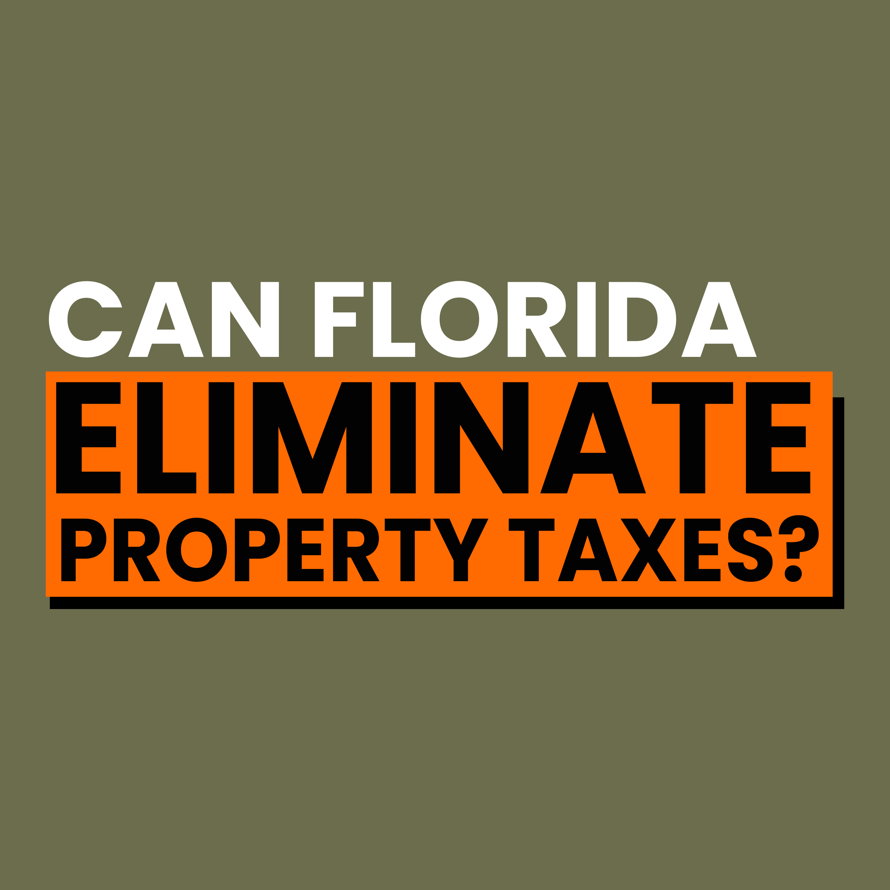 Can Florida Eliminate Property Taxes? The $14 Billion Question