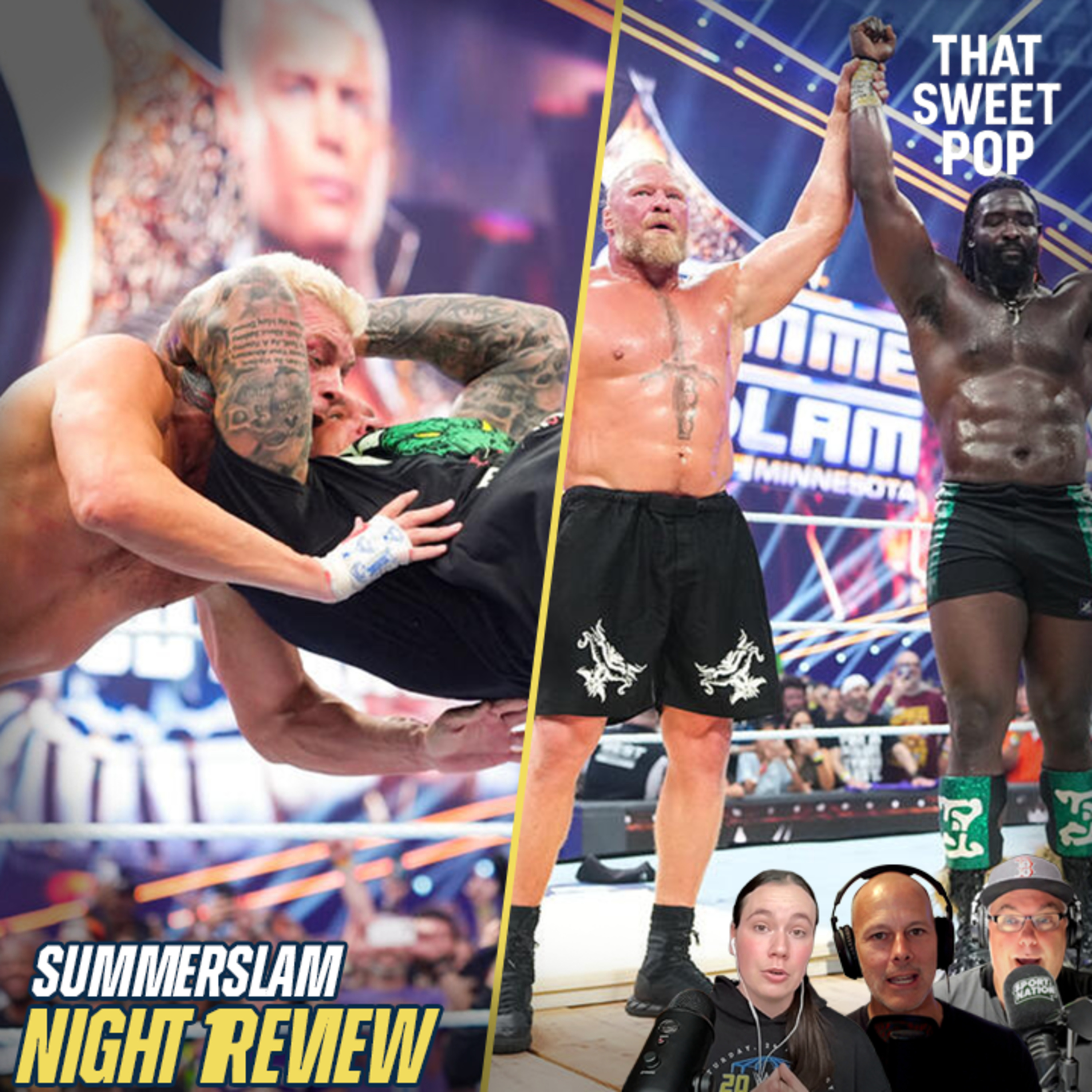 Oba beats Brock in HIAC, CM Punk retains thanks to Randy Orton at Summerslam Night 1! | Ep. 45 episode artwork