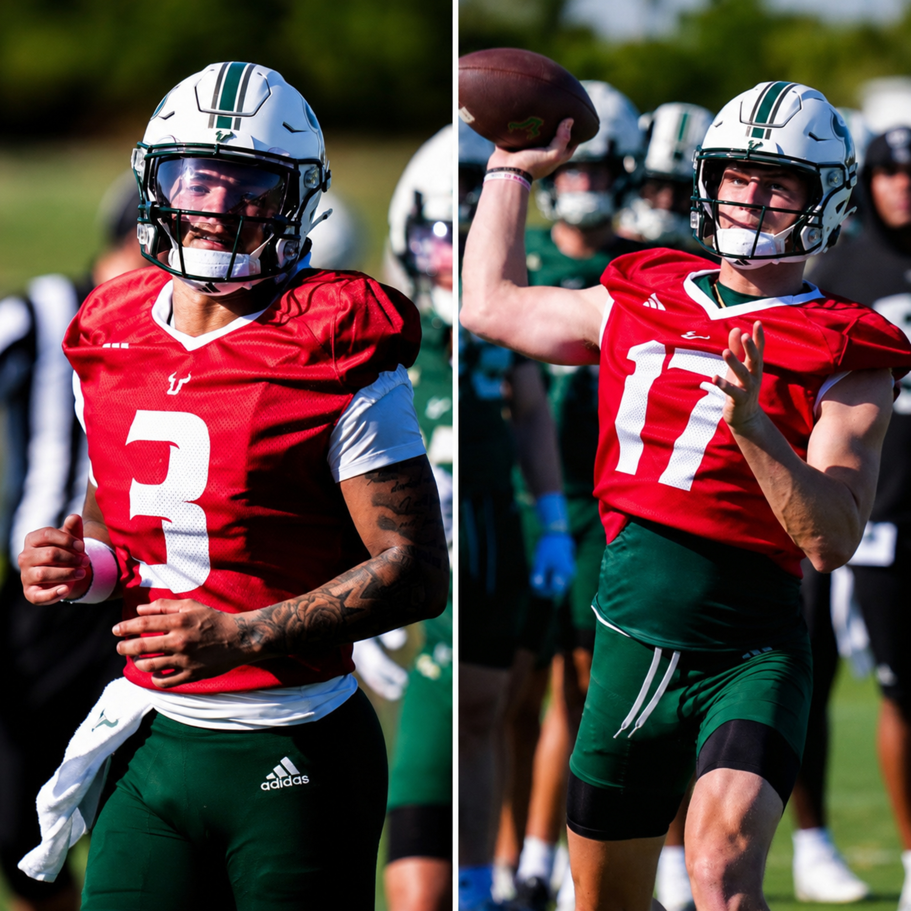 QBs Michael Van Buren and Luke Kromenhoek with Darek Sharp episode artwork