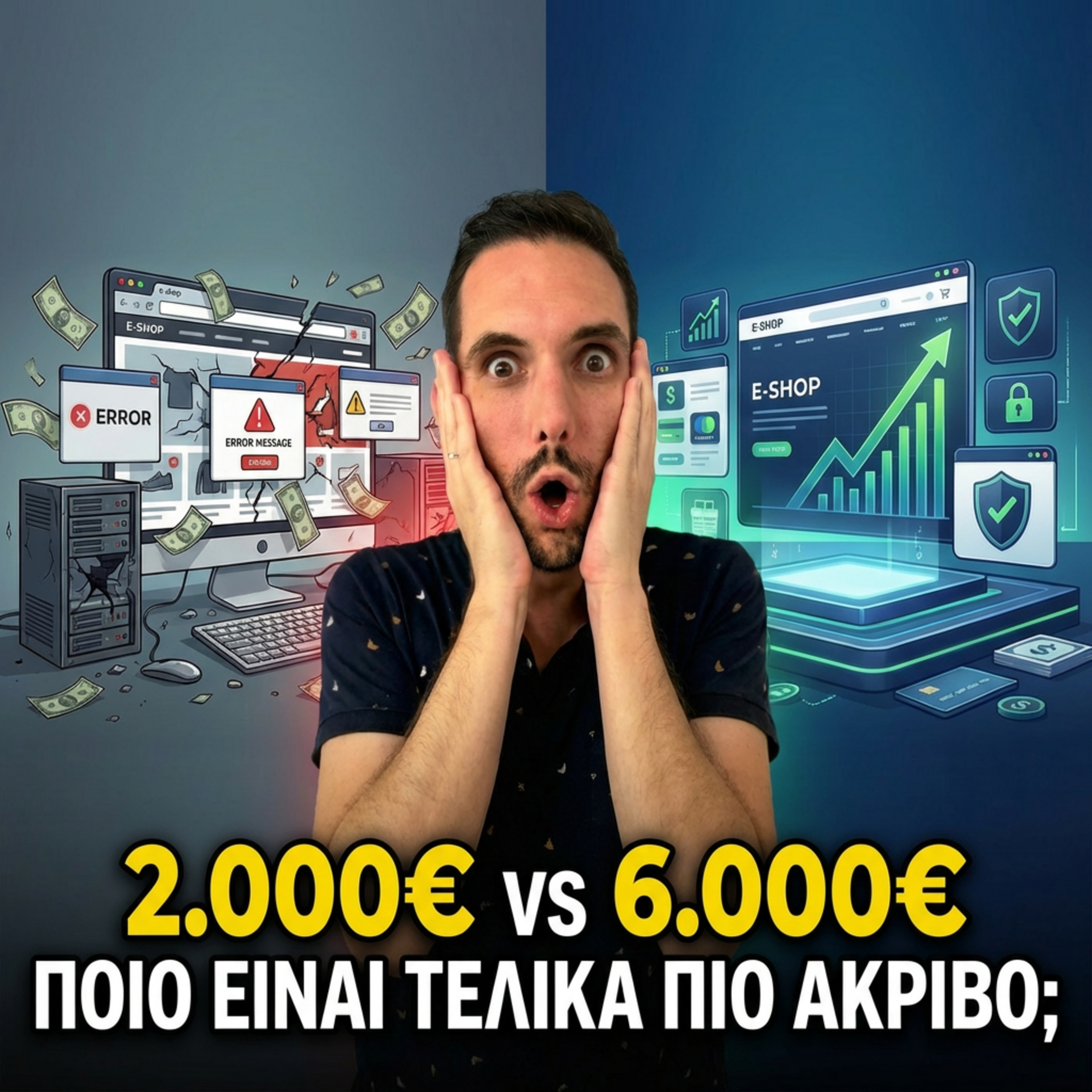 2.000€ vs 6.000€ για E-shop: Ποιο είναι το πραγματικό κόστος;