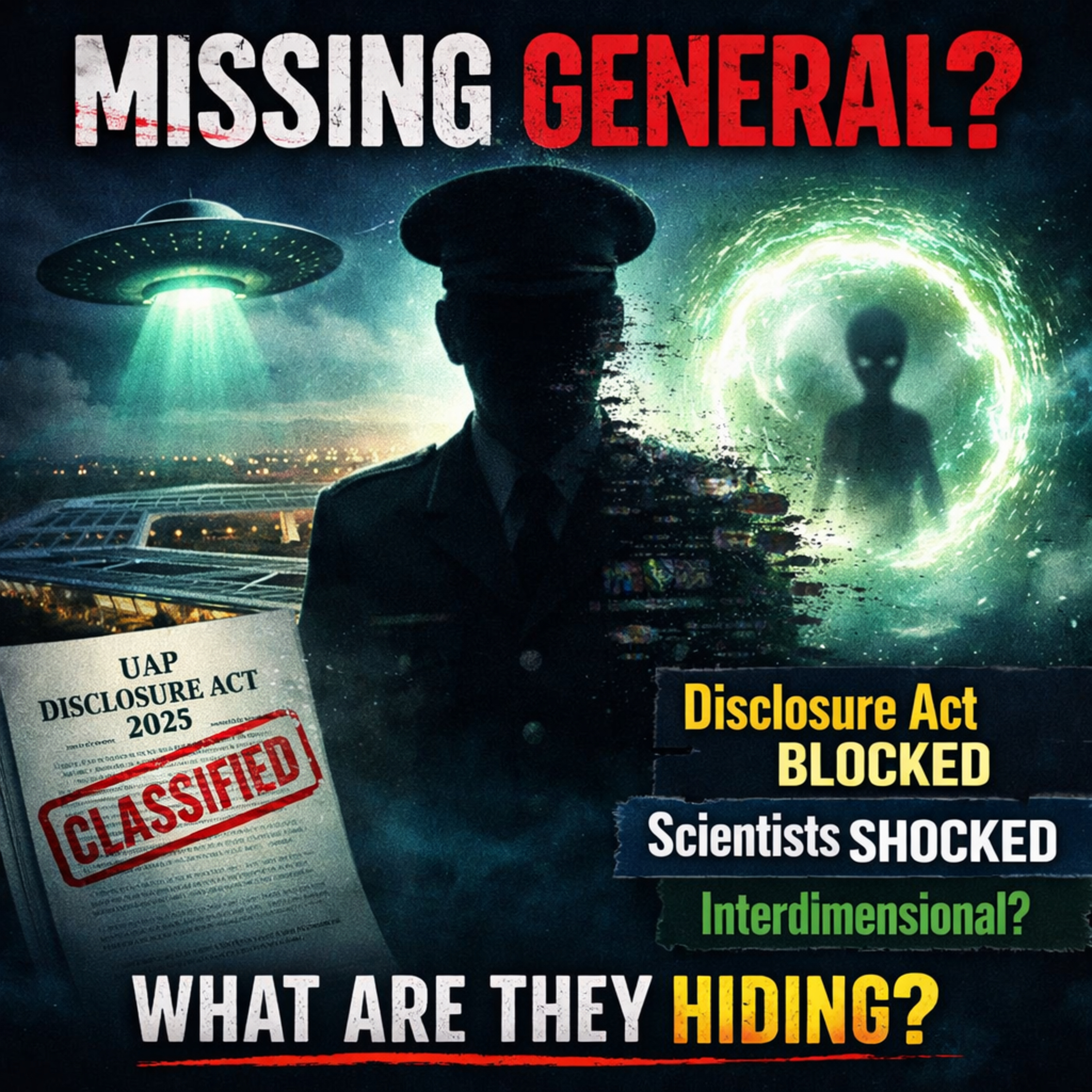 live stream Missing General, UFO Disclosure Act & Scientists’ SHOCK Claims—What Are They Hiding?