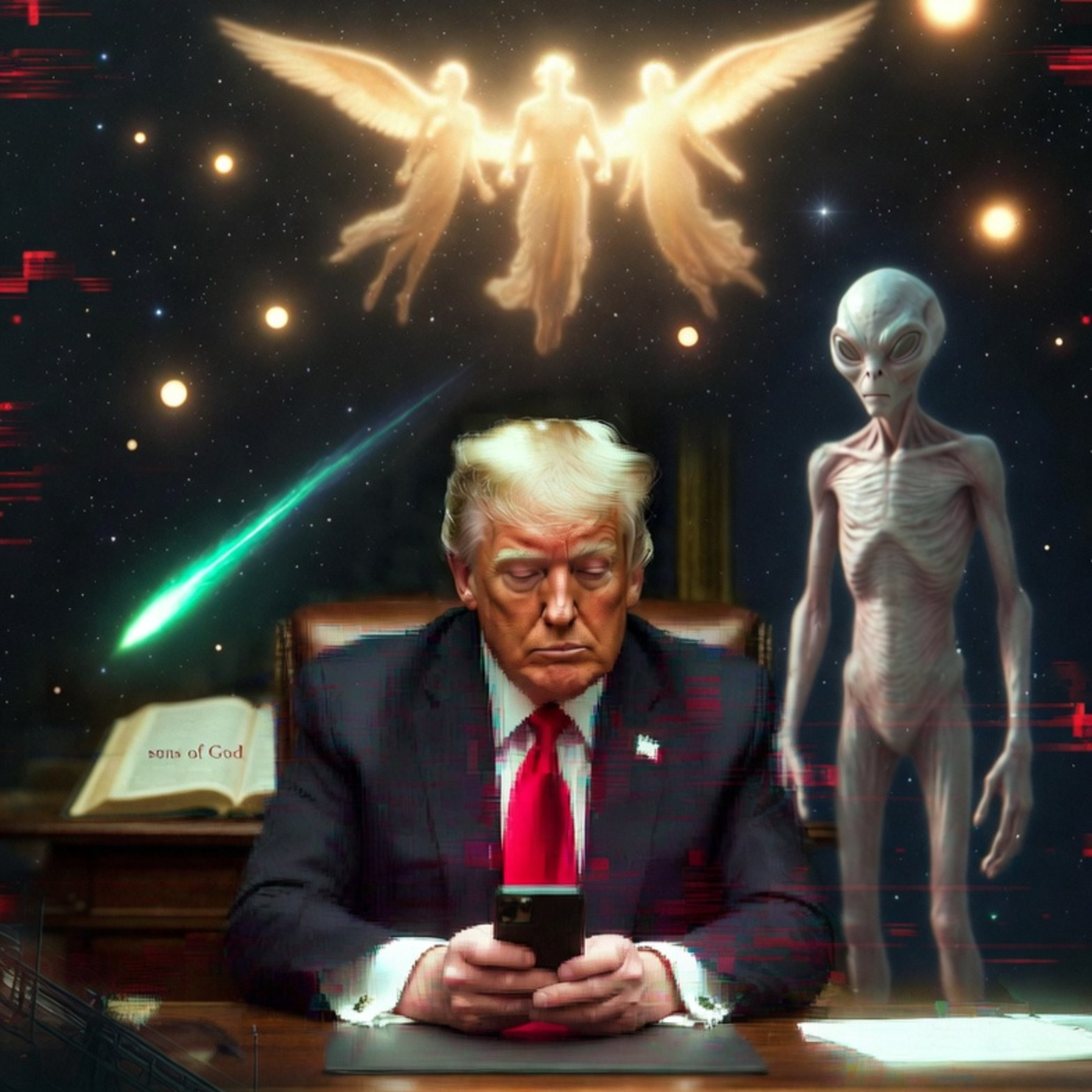 White House Pixelated Trump Tease + Green Fireballs, Bible Angels & Disclosure Vibes – UFO Updates March 27, 2026 episode artwork