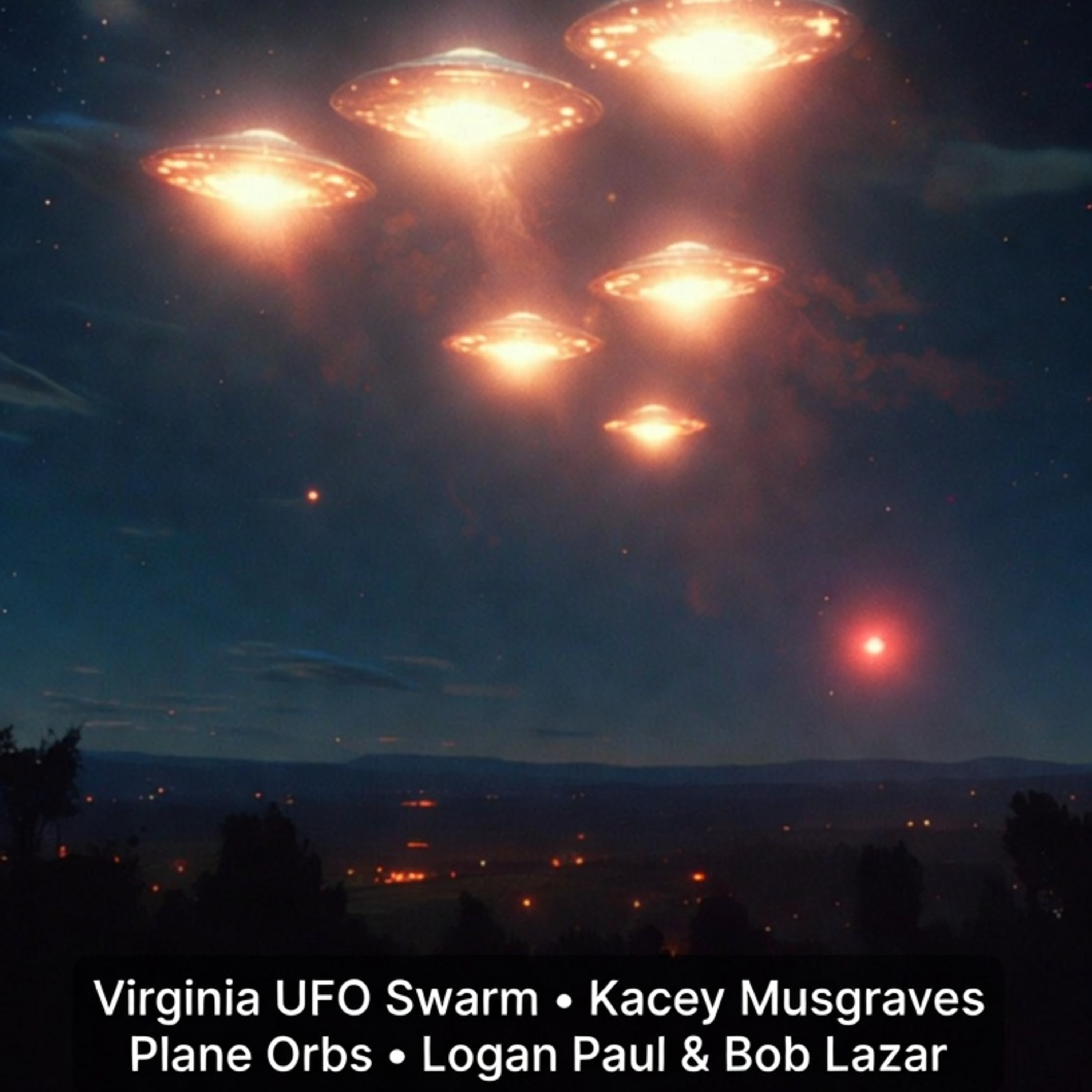 Massive UFO Orbs Swarm Virginia Skies + Kacey Musgraves Plane Chase & Logan Paul Shows Bob Lazar Secret Footage episode artwork
