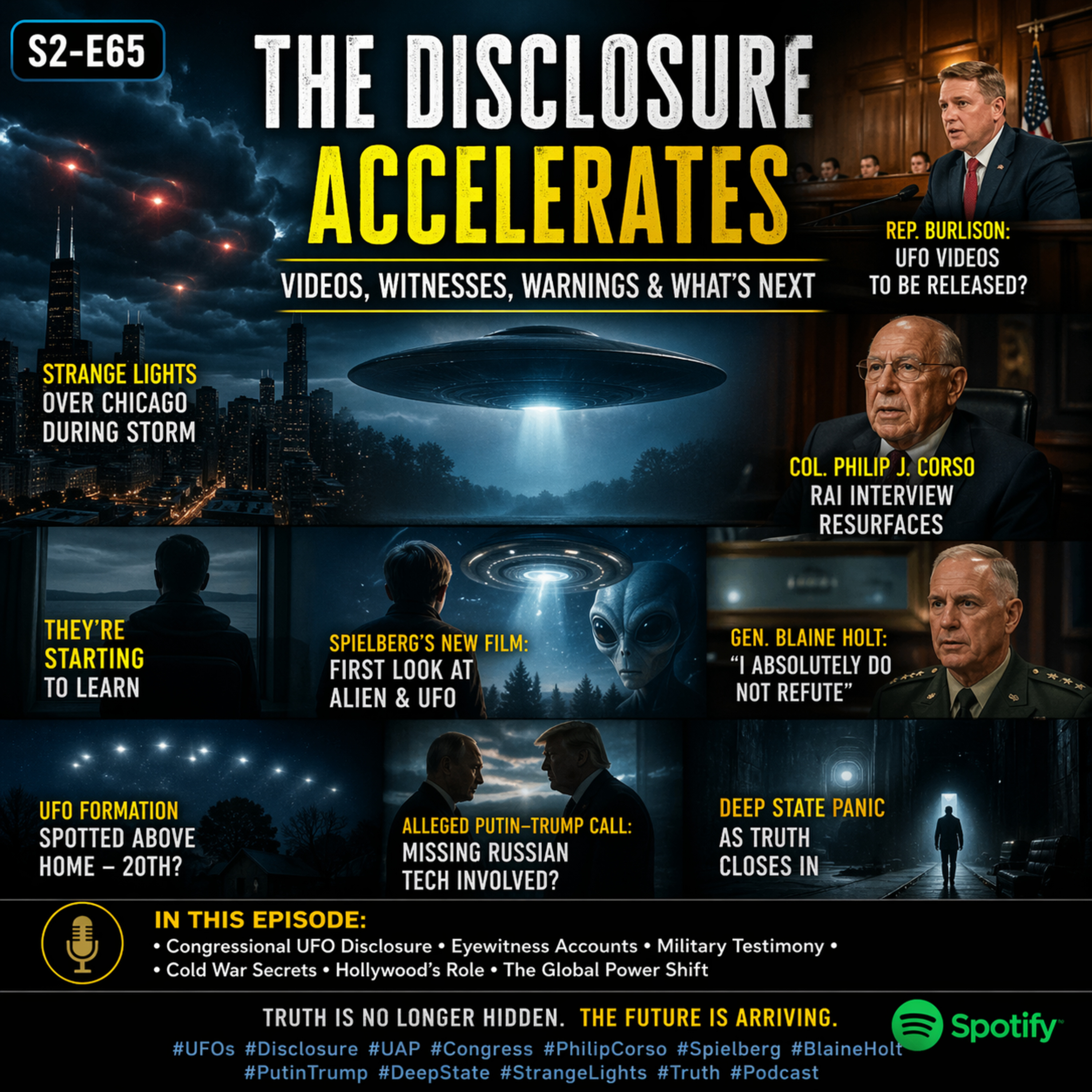 S2-E65 | UFO Video Releases, Chicago Storm Lights, Corso Interview & Global Cover-Up Claims episode artwork
