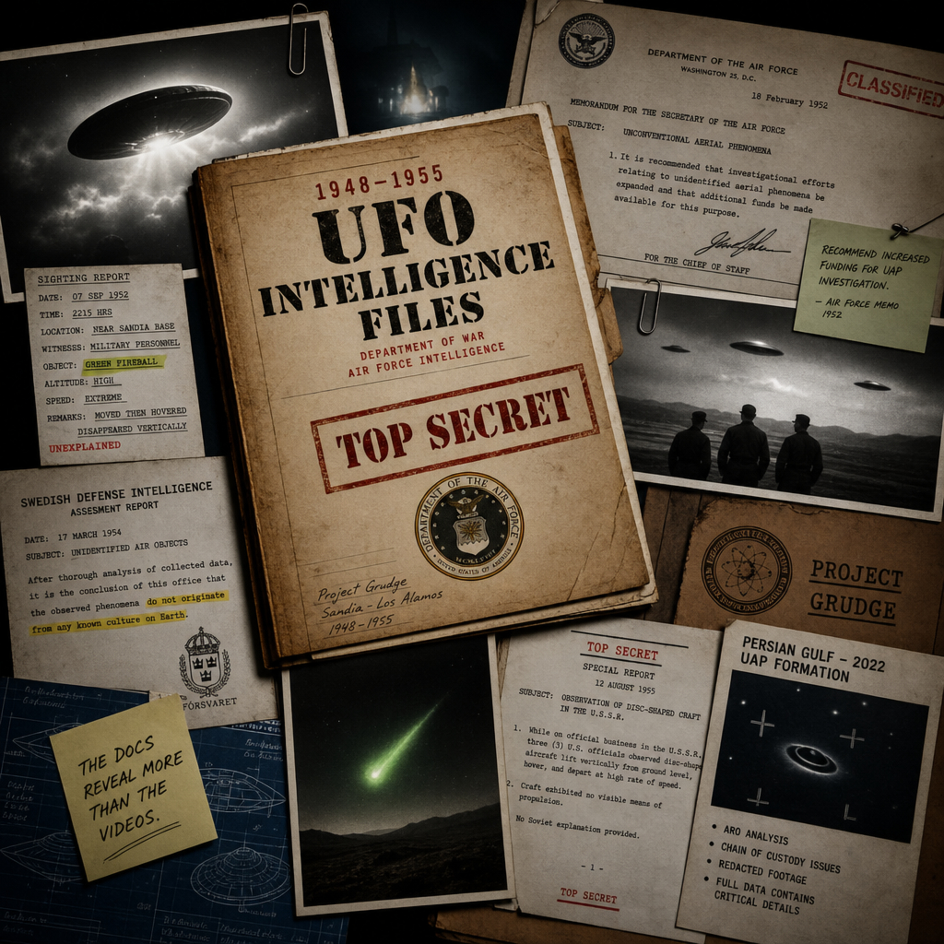 livestream S2‑E99 — The 1948–1955 UFO Intelligence Files: Green Fireballs, Air Force Memos & Hidden History episode artwork