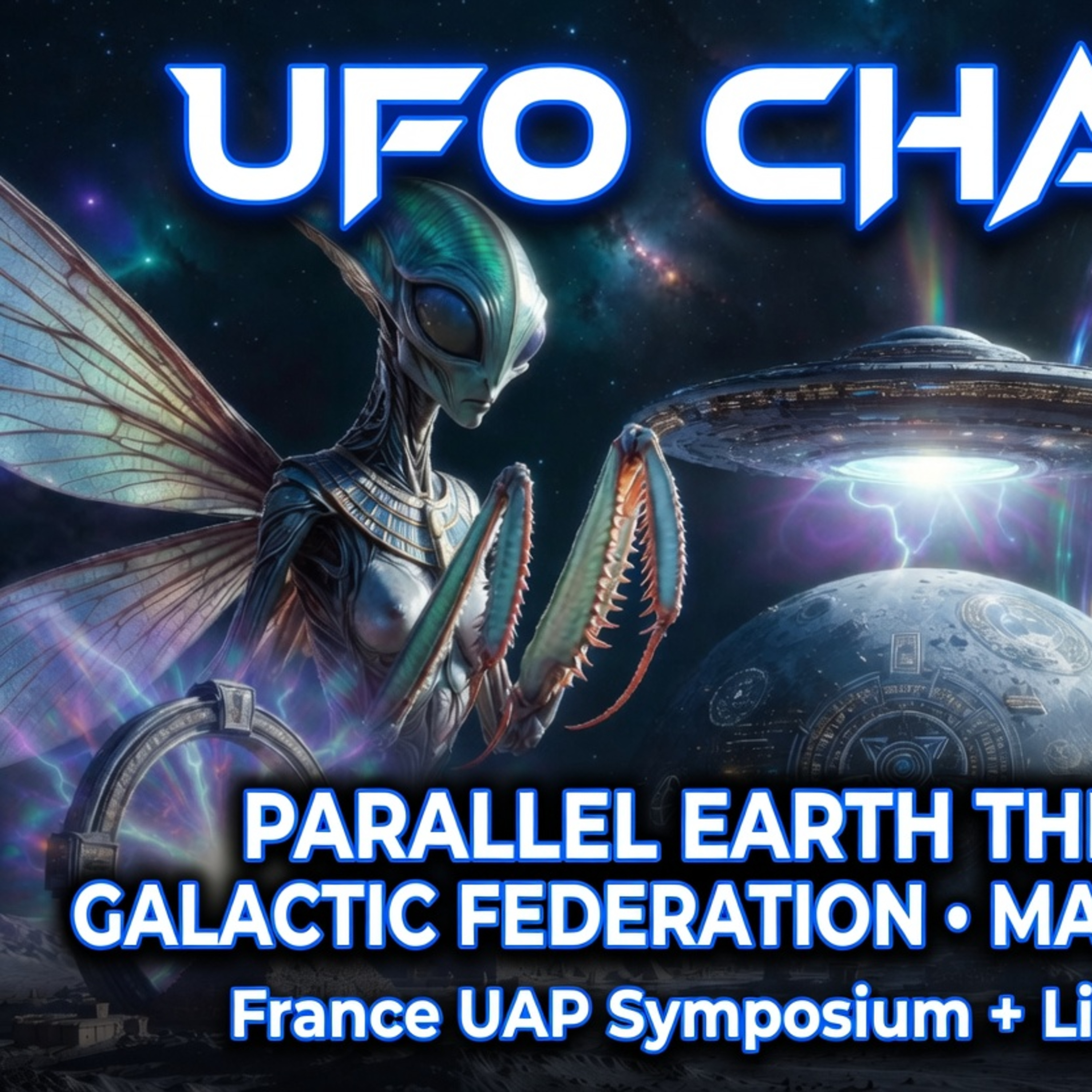 UFO Chaos: Parallel Earth Theories, Galactic Federation on the Moon, Mantis Beings & France UAP Symposium | Live Stream episode artwork
