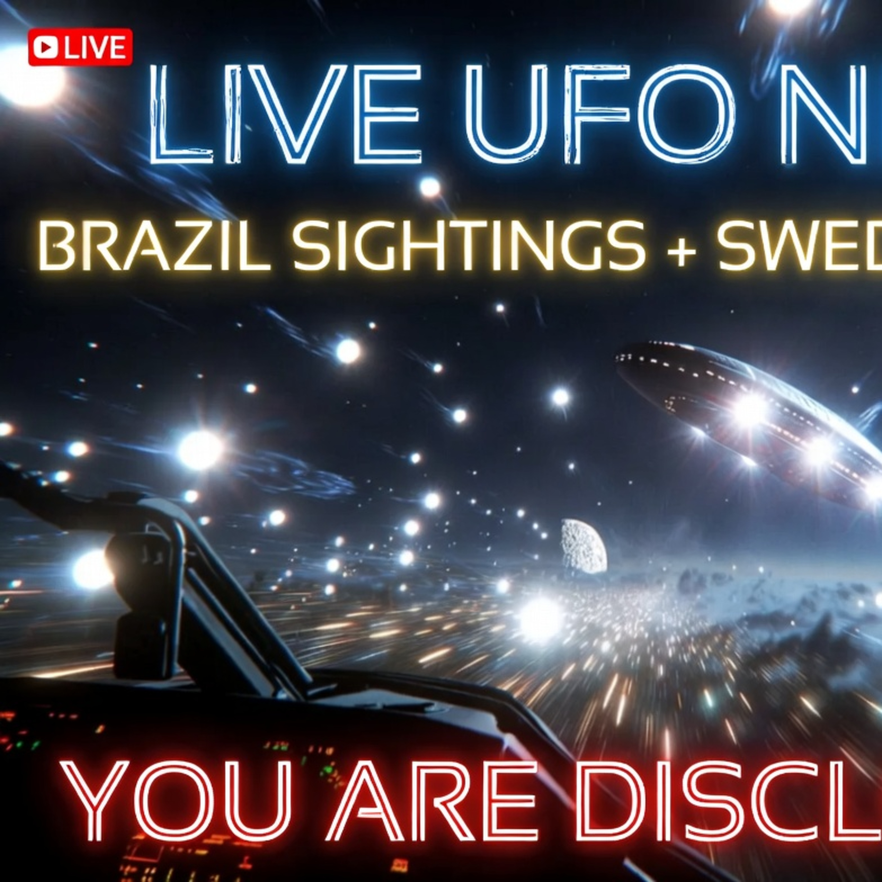 S2-E133🚨 Live UFO News: Brazil Pilot UFOs, Swedish Lake Crash, Moon Orbs & Disclosure Updates | You Are Disclosure episode artwork