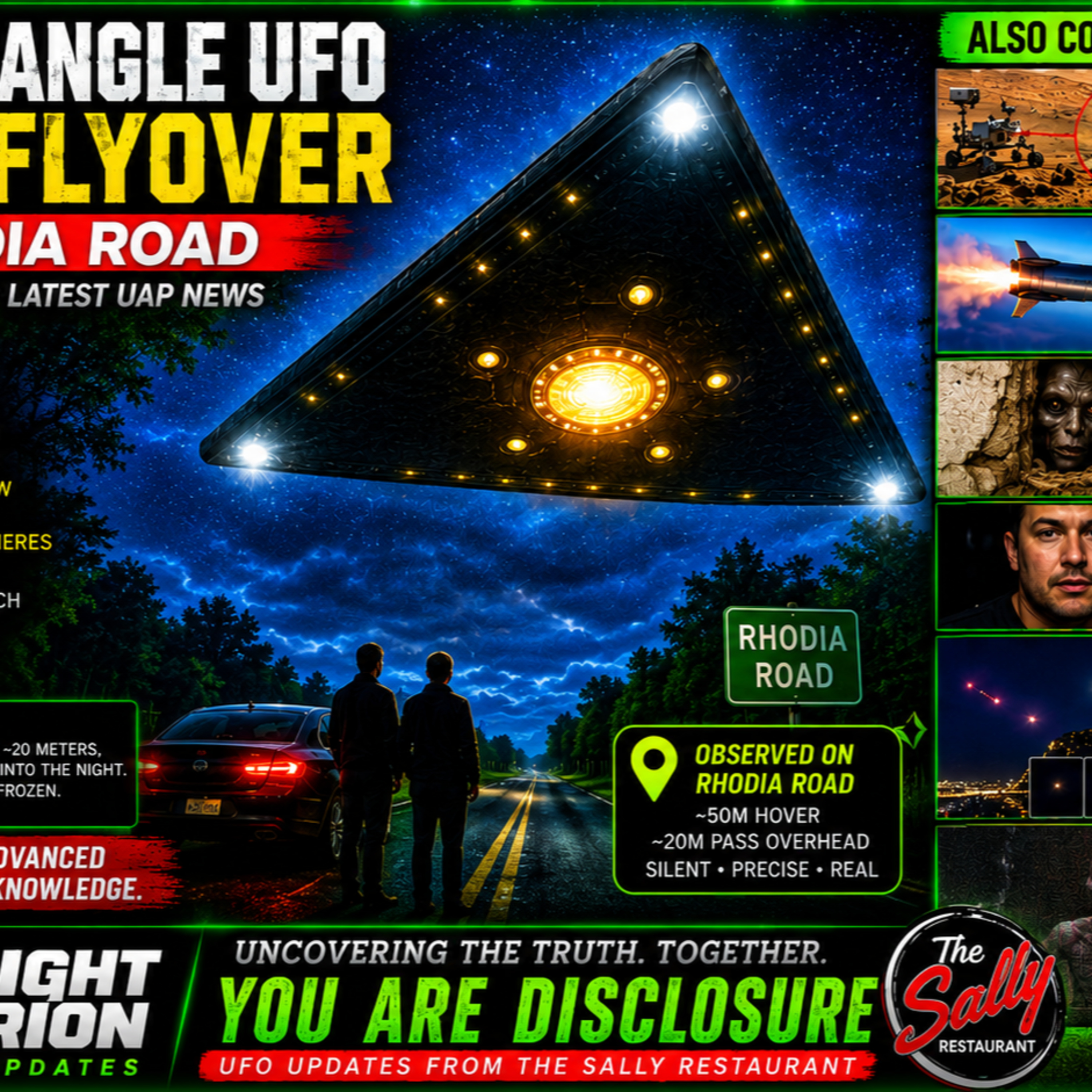ufo Updates Black Triangle UFO Silent Flyover on Rhodia Road –Full Witness Account + Latest UAP News episode artwork