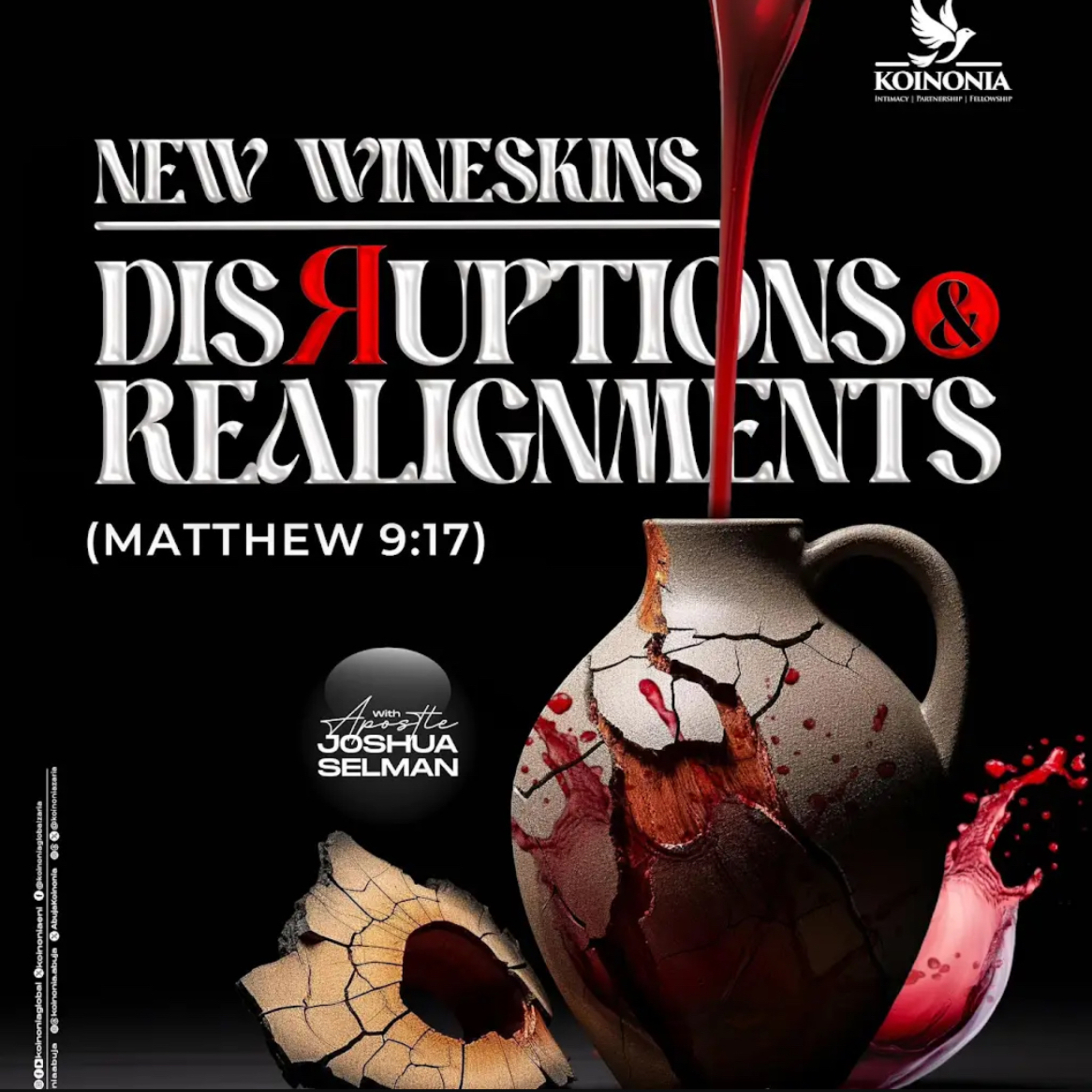 NEW WINESKINS (DISRUPTIONS & REALIGNMENTS) WITH APOSTLE JOSHUA SELMAN episode artwork