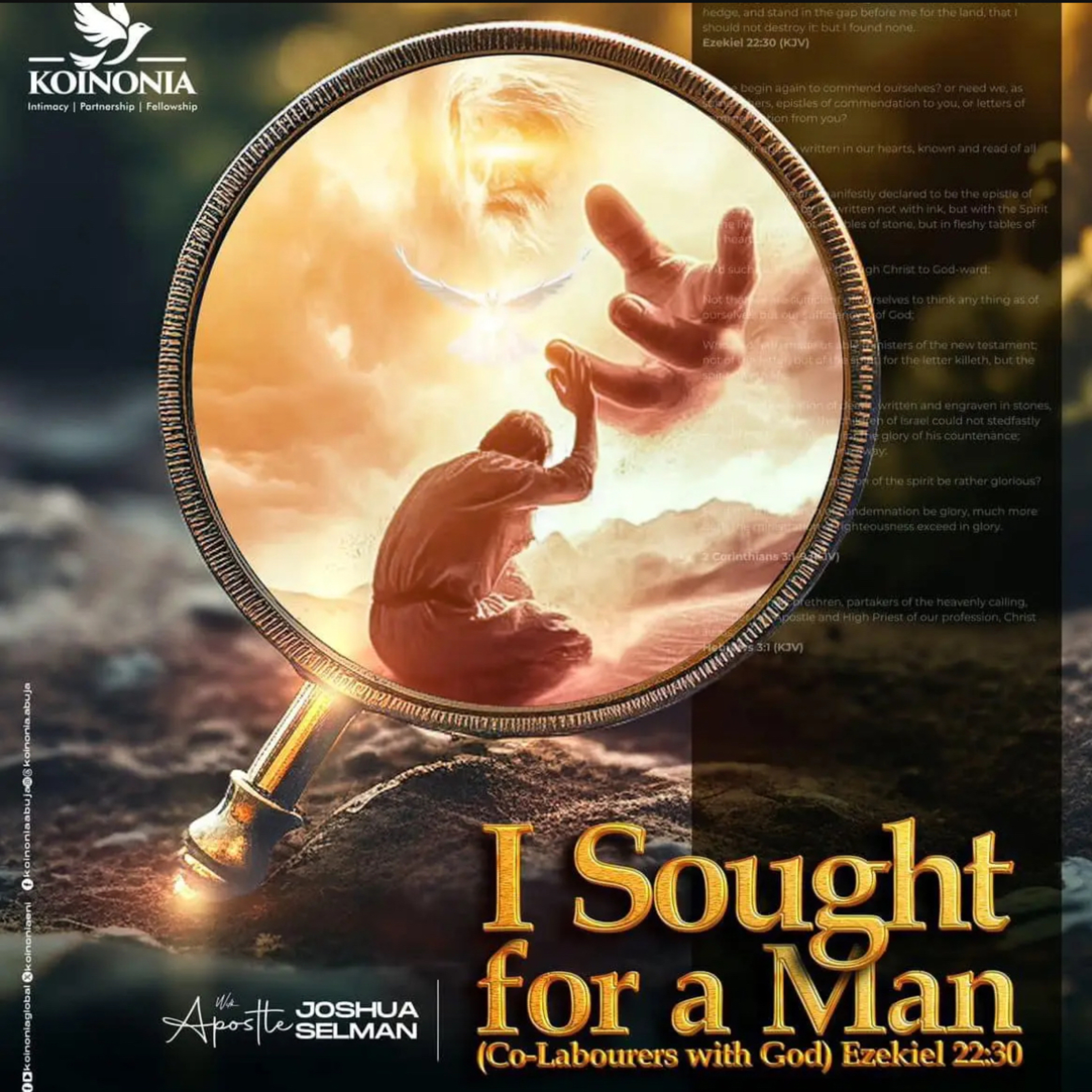I SOUGHT FOR A MAN (CO-LABOURERS WITH GOD) WITH APOSTLE JOSHUA SELMAN episode artwork