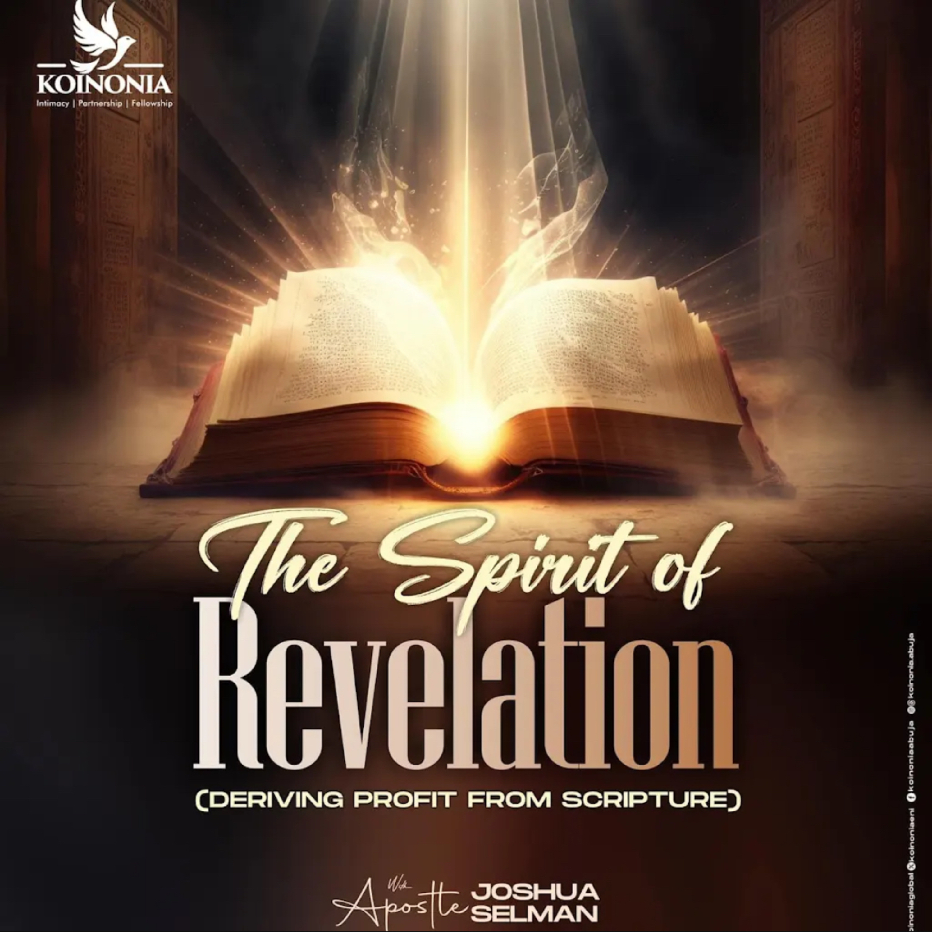 THE SPIRIT OF REVELATION WITH APOSTLE JOSHUA SELMAN