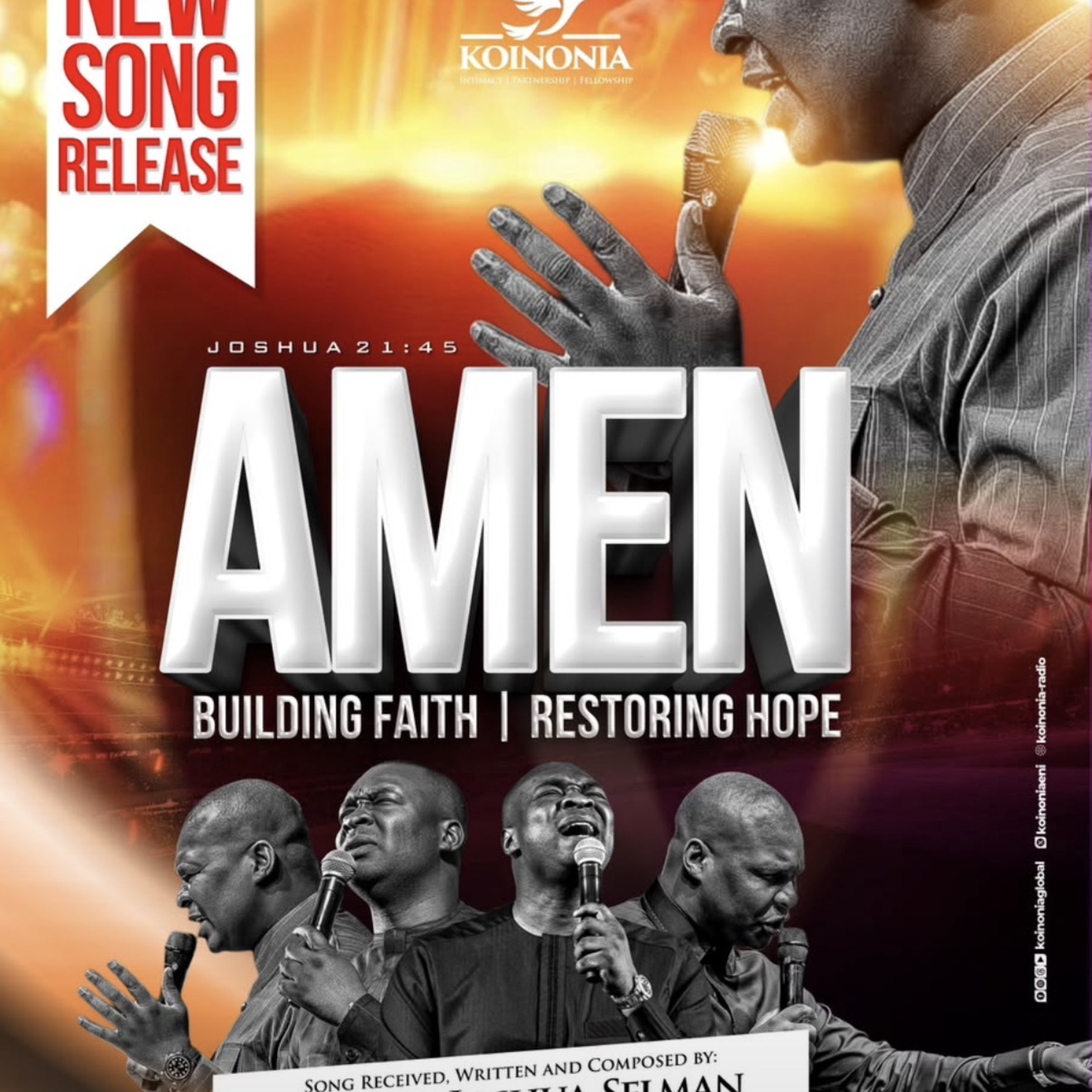 AMEN- LIVE RECORDING OF APOSTLE JOSHUA SELMAN FT KOINONIA WORSHIP TEAM