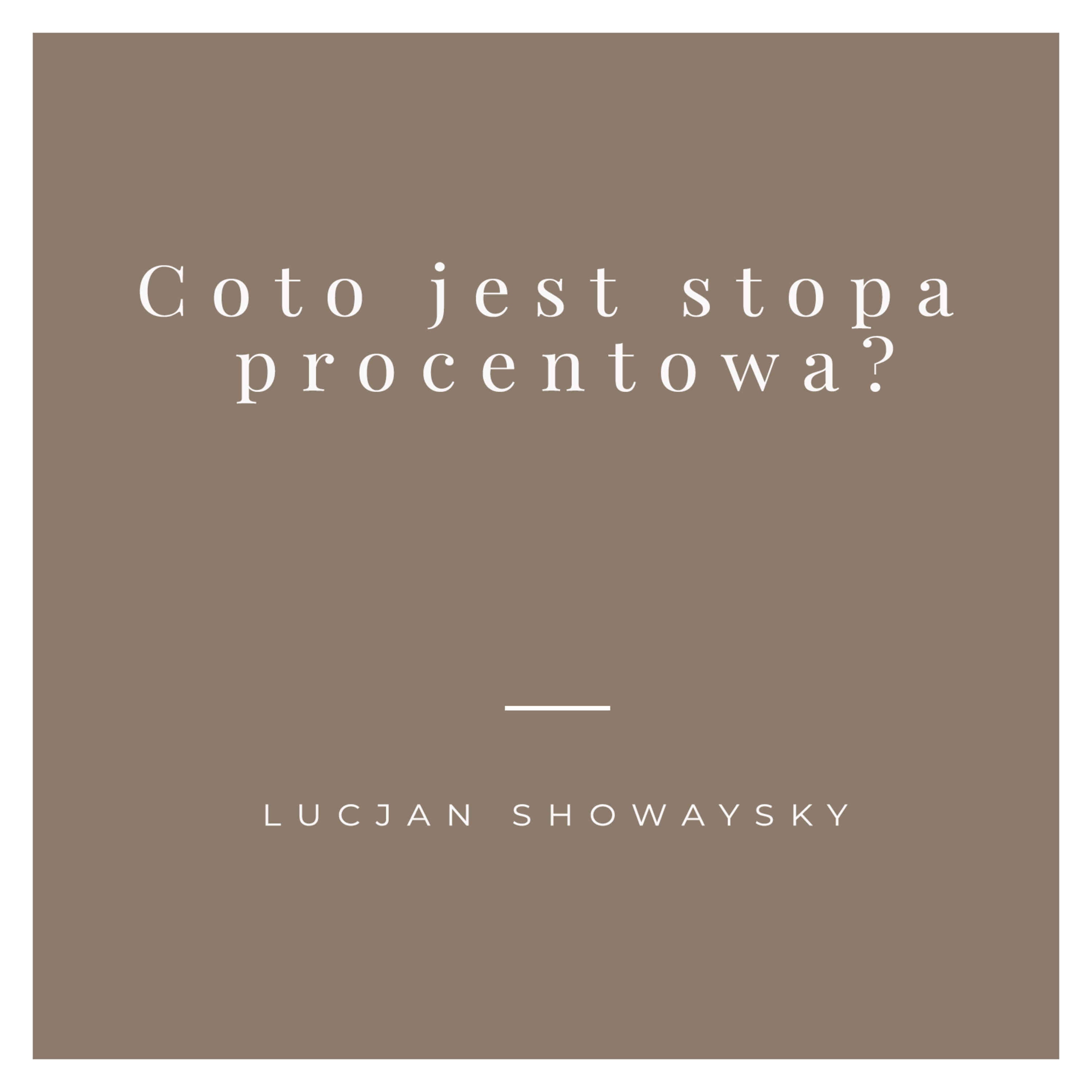 Co to jest stopa procentowa episode artwork