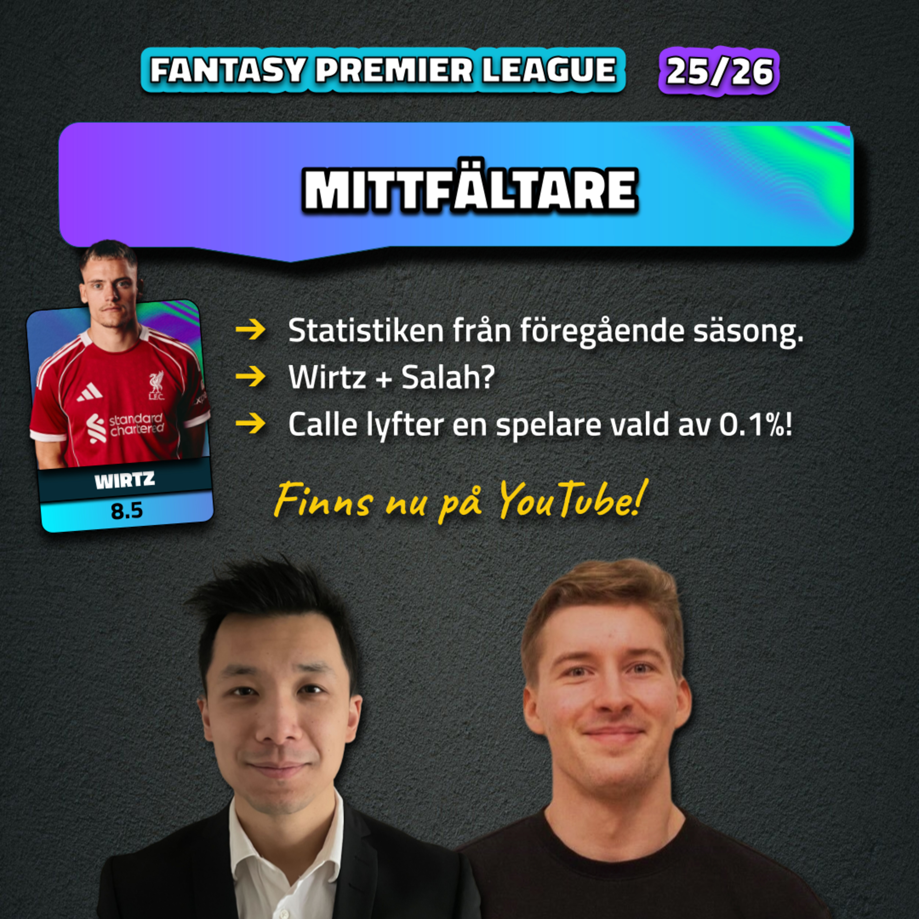 5. Mittfältare | Wirtz + Salah? | Fantasy Premier League 25/26 episode artwork