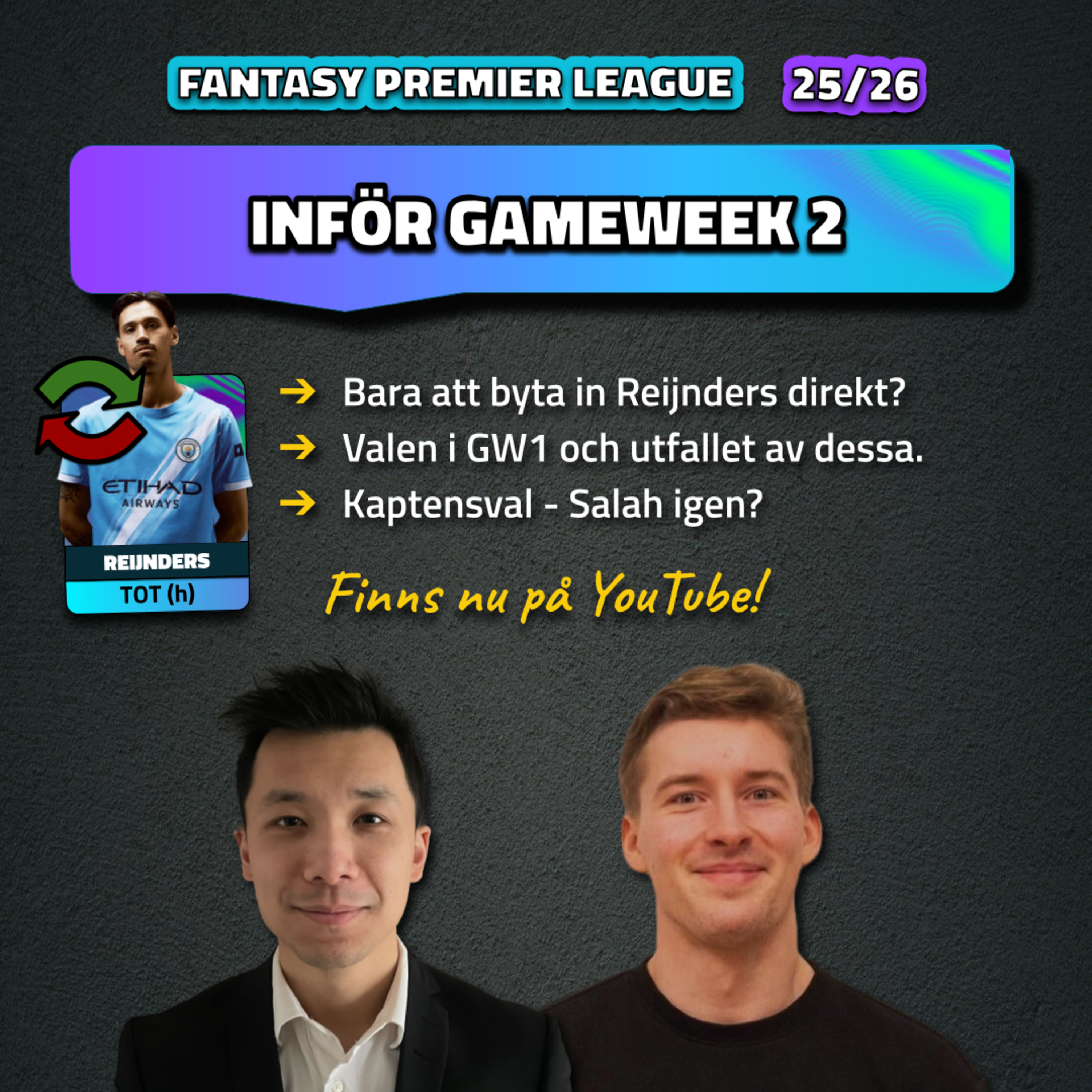 9. Inför Gameweek 2 | Byta in Reijnders direkt? | Fantasy Premier League 25/26 episode artwork