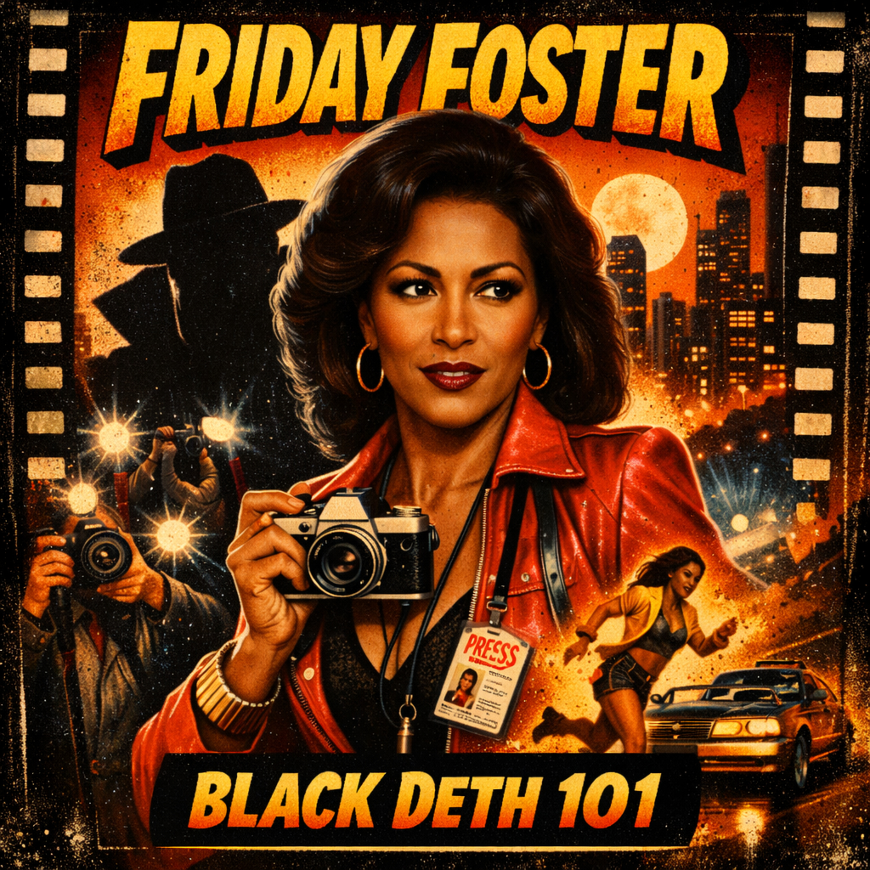 Pam Grier is Friday Foster - Blaxoloitation 101 Classic of Black Film 1975 Fly Movie 1970s episode artwork