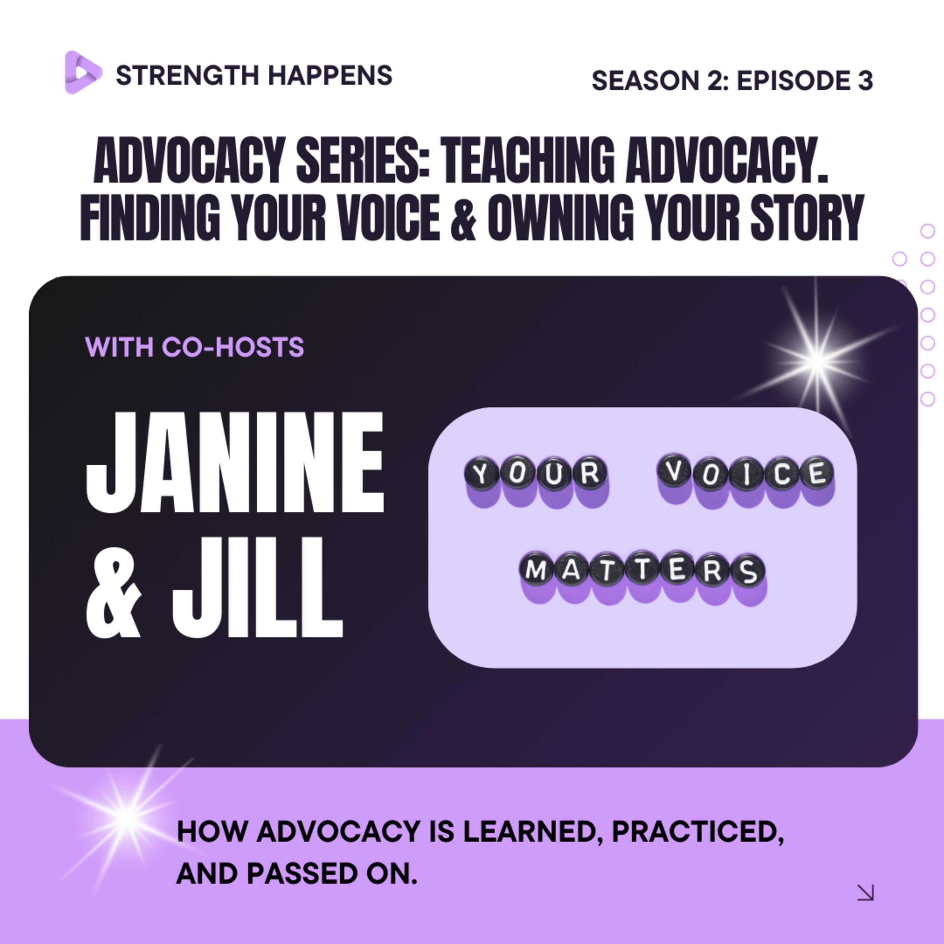 Advocacy Series: Teaching Advocacy. Finding Your Voice & Owning Your Story episode artwork