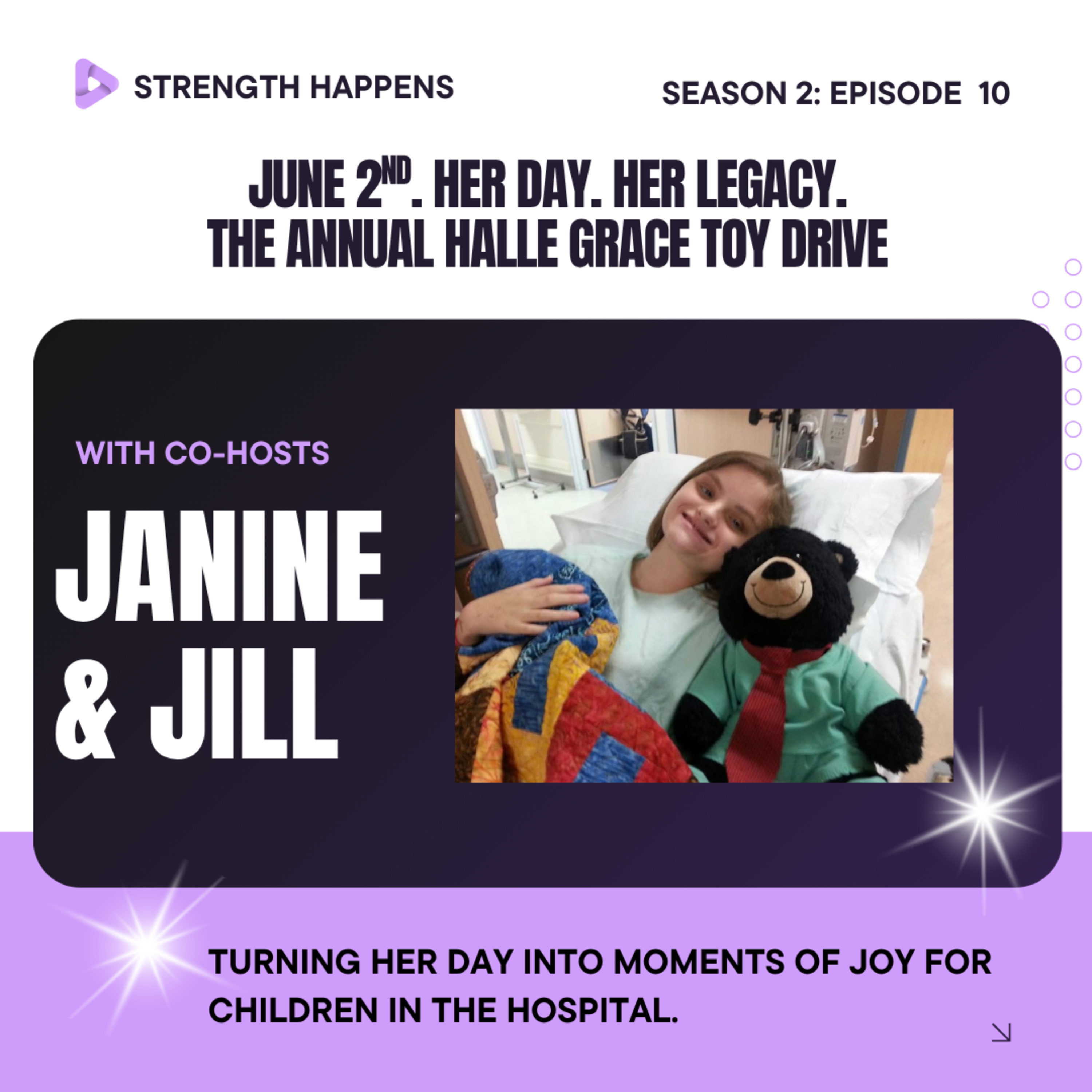 June 2nd. Her Day. Her Legacy: The Annual Halle Grace Toy Drive episode artwork