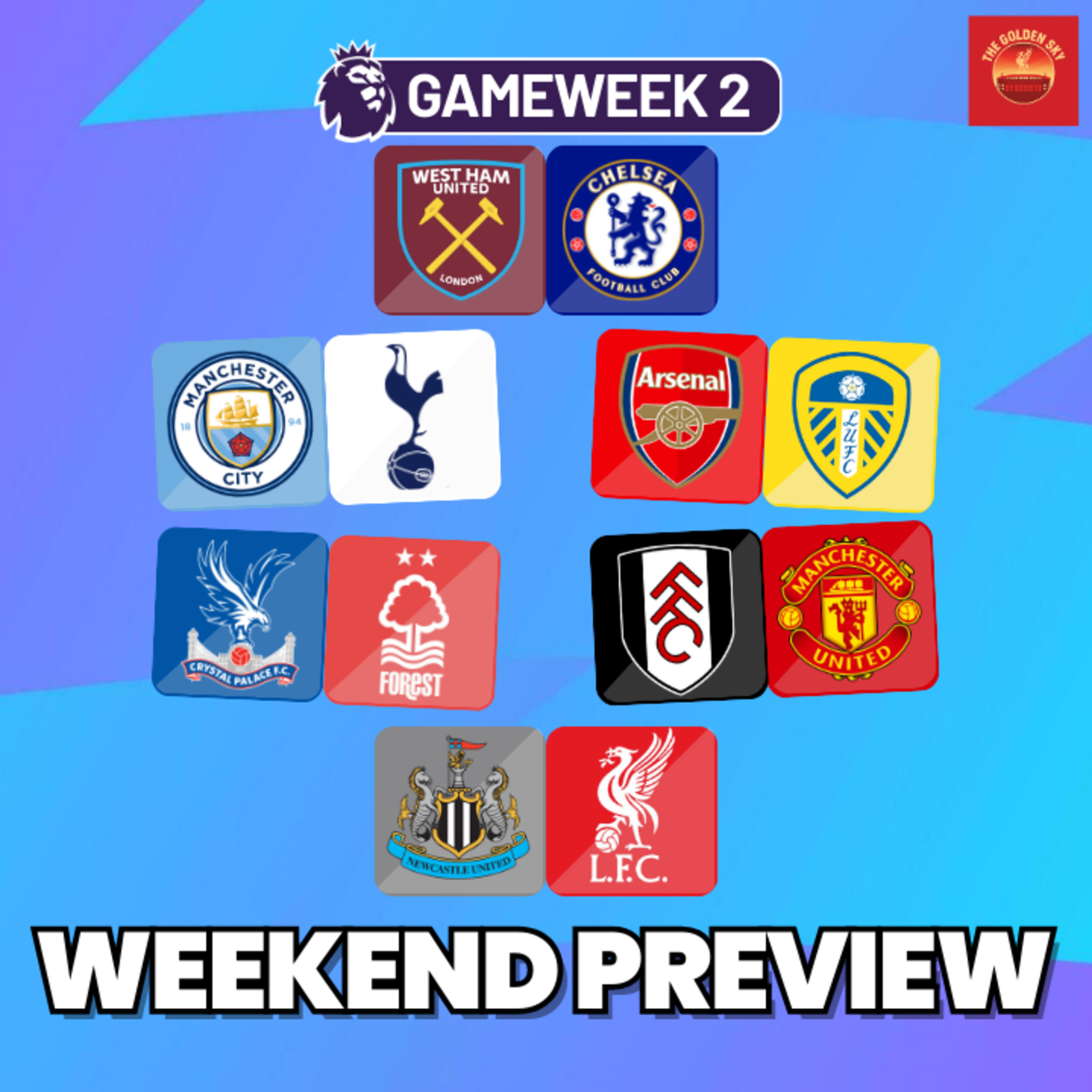 Ranking All 10 Premier League Gameweek 2 Matches - Weekend Preview | The Golden Sky episode artwork