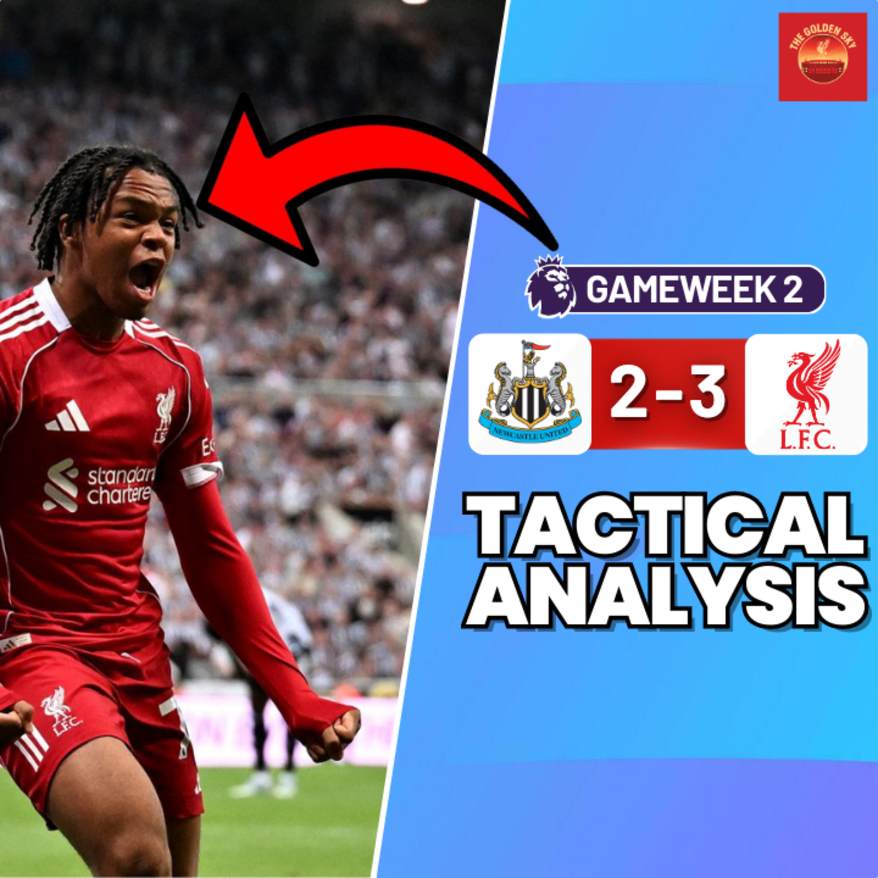Newcastle 2 - 3 Liverpool Tactical Analysis & Breakdown | The Golden Sky episode artwork
