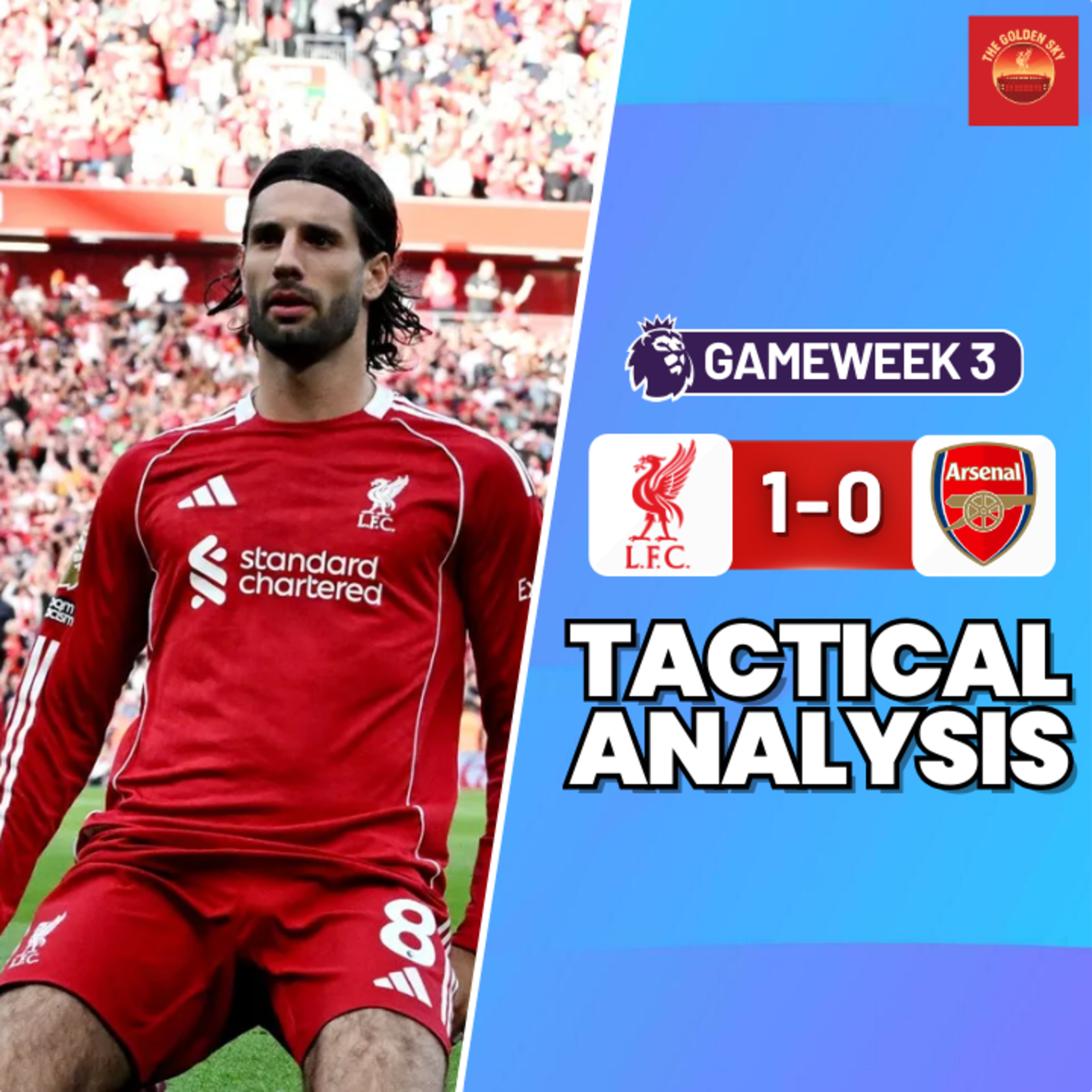 Liverpool 1-0 Arsenal Tactical Analysis & Breakdown | The Golden Sky episode artwork