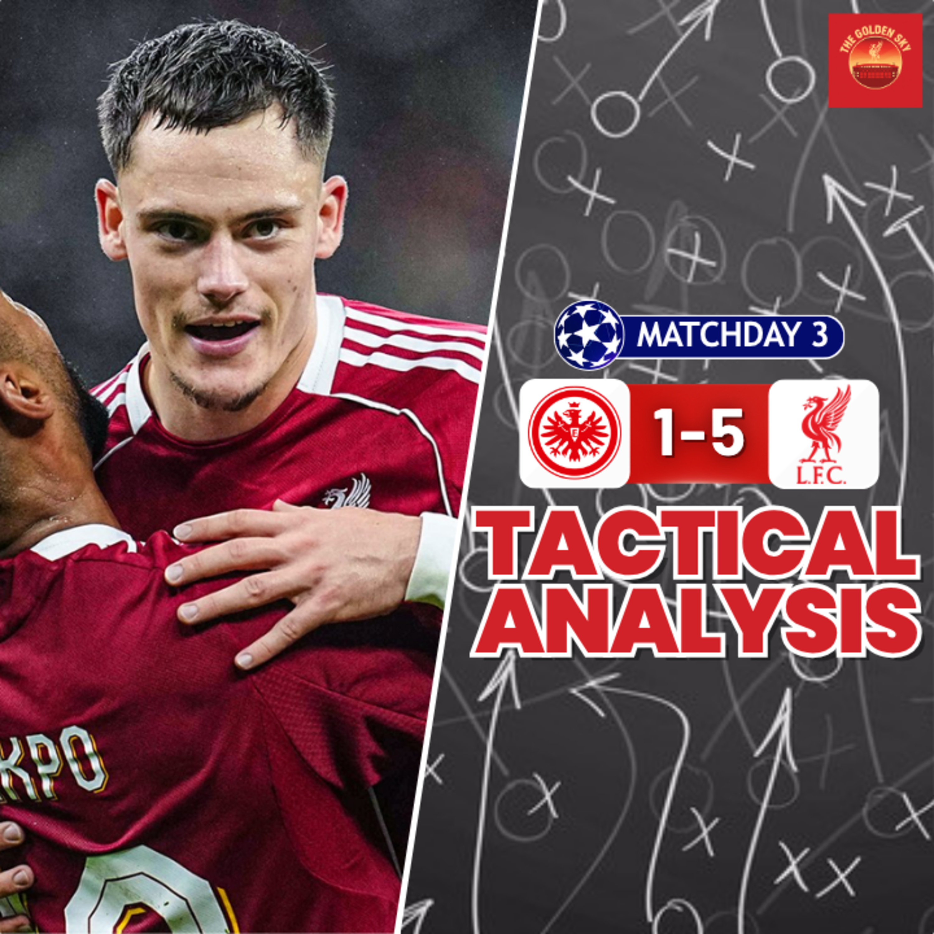 How Slot Solved Liverpool's Problems - Frankfurt 1 - 5 Liverpool Tactical Analysis | The Golden Sky episode artwork