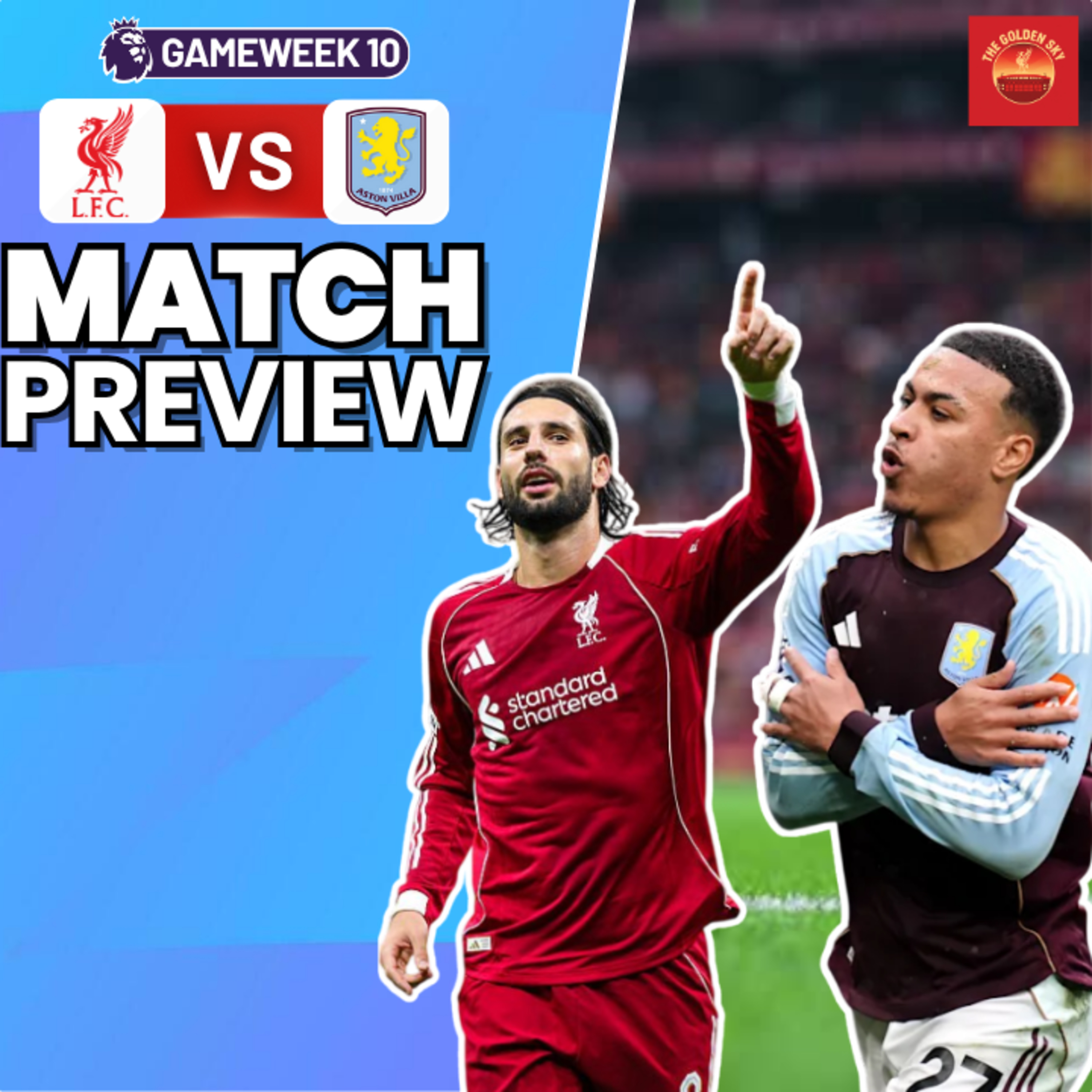 Liverpool vs Aston Villa Match Preview, Tactics, Set Up & More | The Golden Sky episode artwork