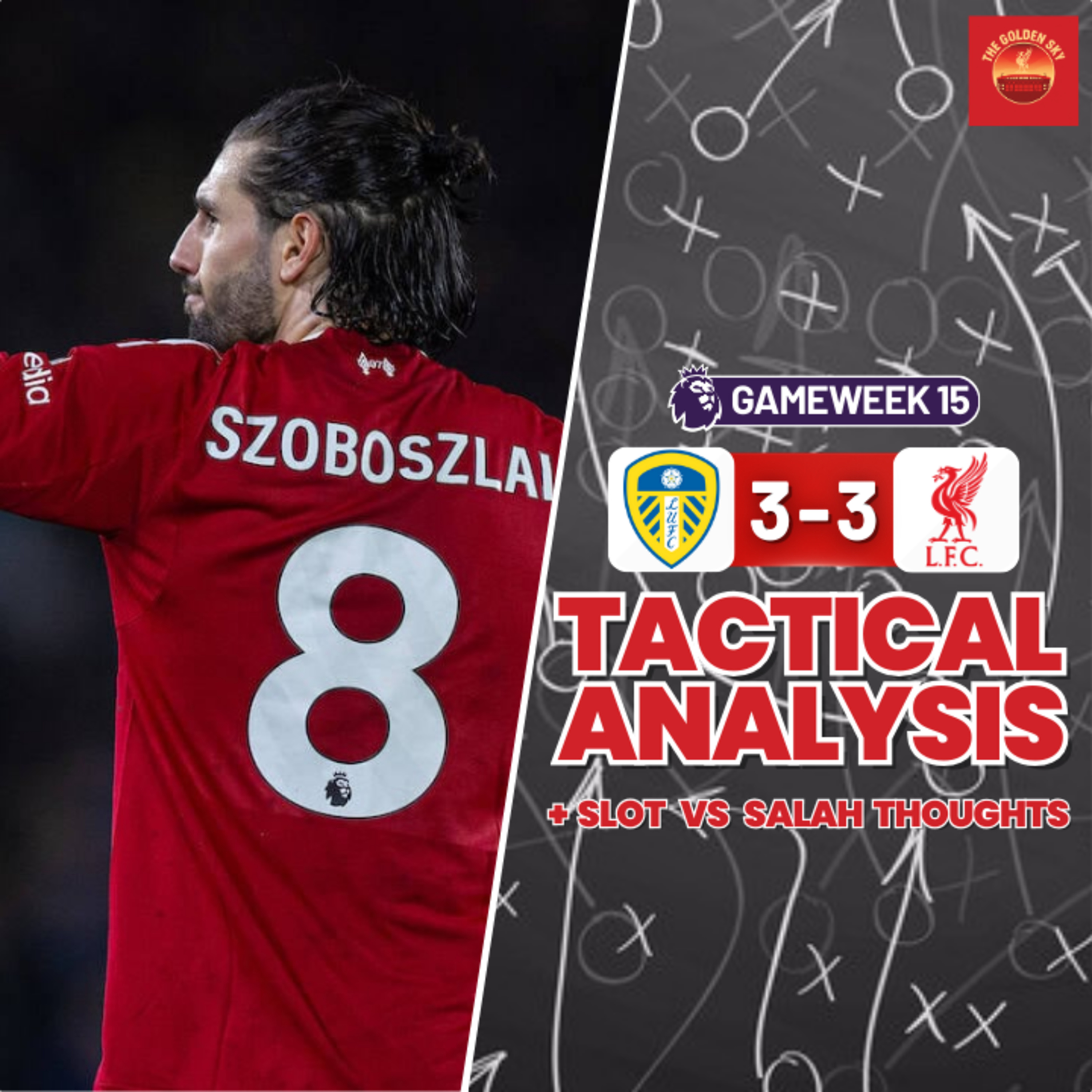 Salah vs Slot & Leeds 3 - 3 LIverpool Tactical Analysis & Breakdown | The Golden Sky episode artwork
