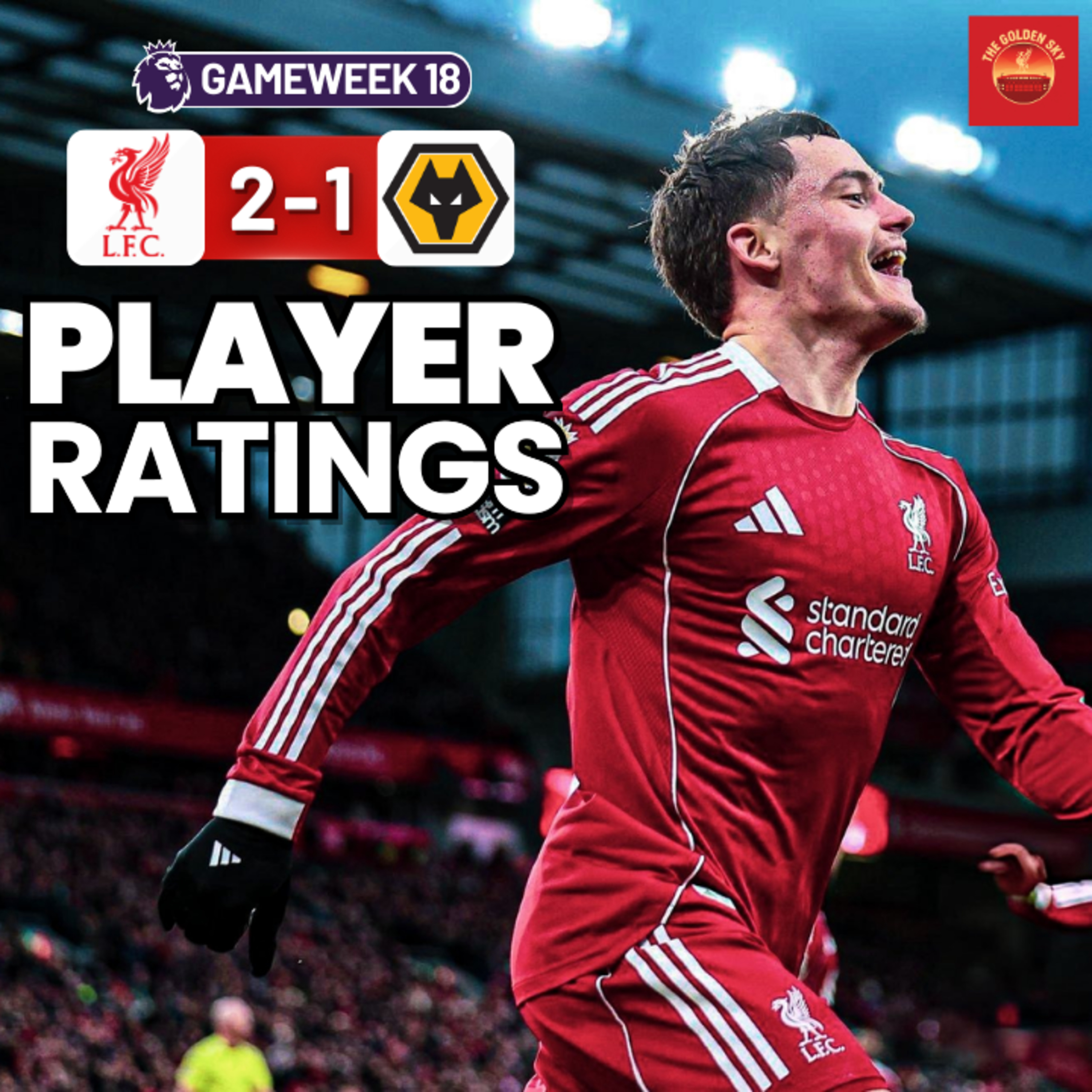 Liverpool 2 - 1 Wolves - Player Ratings | The Golden Sky episode artwork