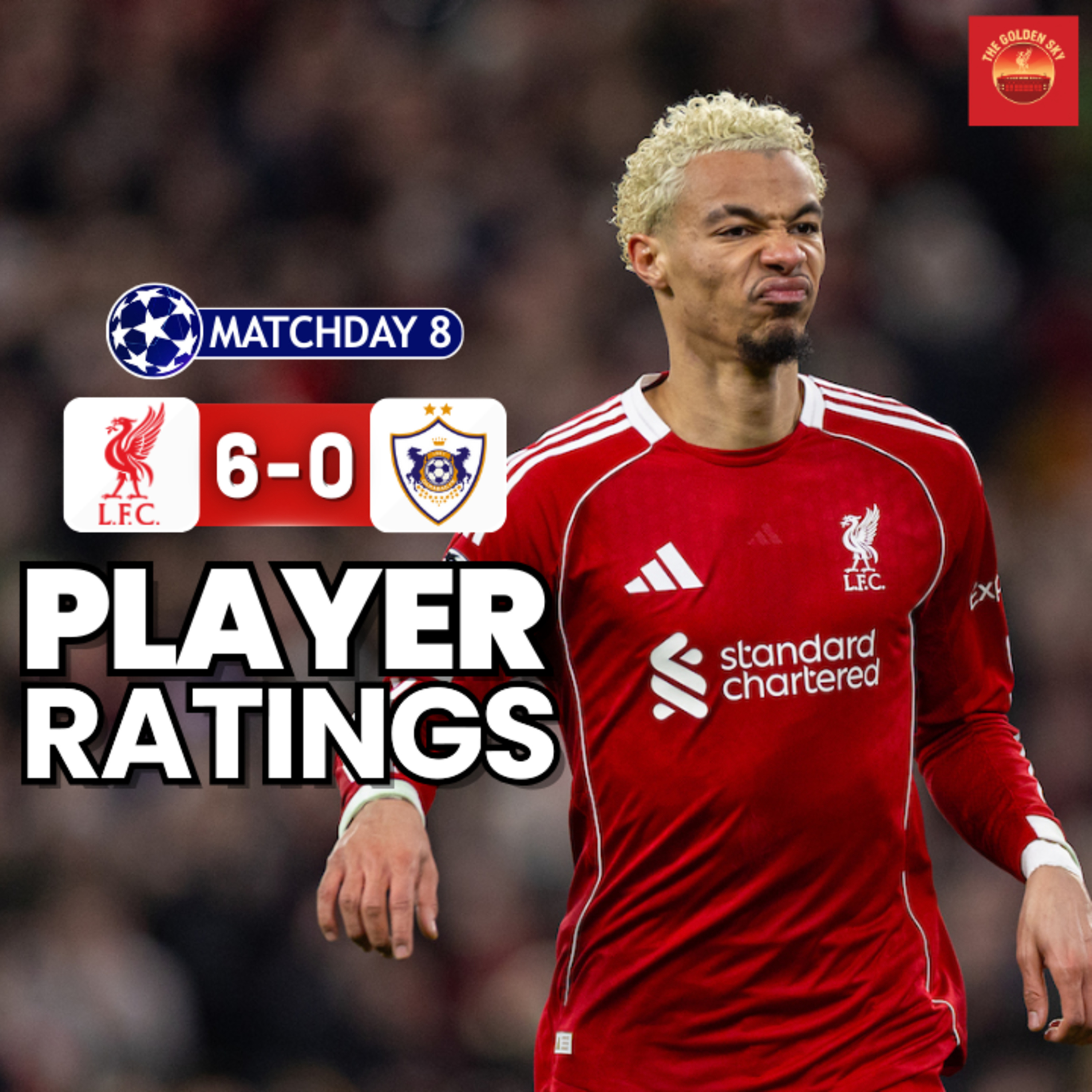 Liverpool 6-0 Qarabag - Player Ratings | The Golden Sky episode artwork