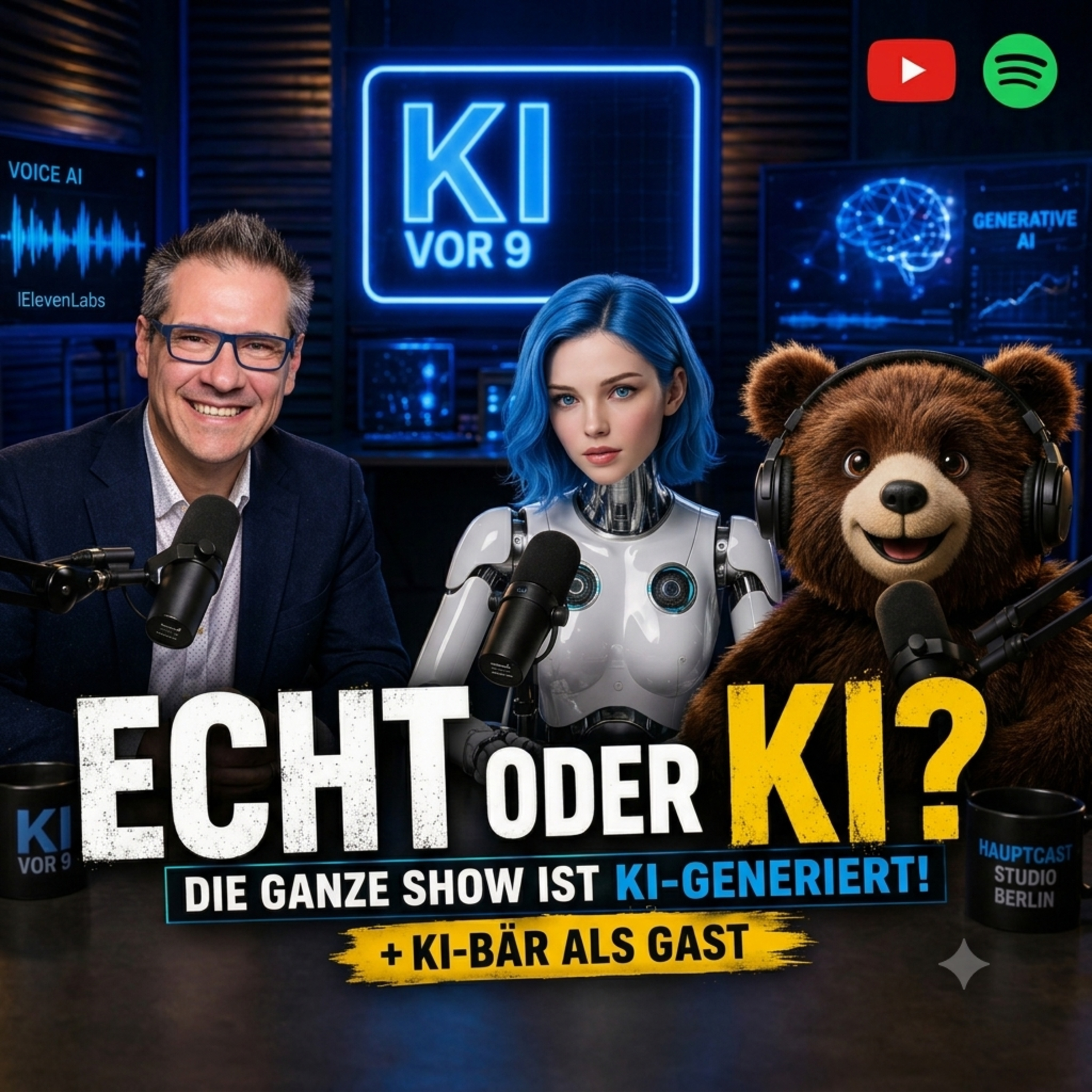 KI VOR 9 #14 – Unsere Show wird komplett von KI gemacht – hier ist wie | KI vor 9 episode artwork