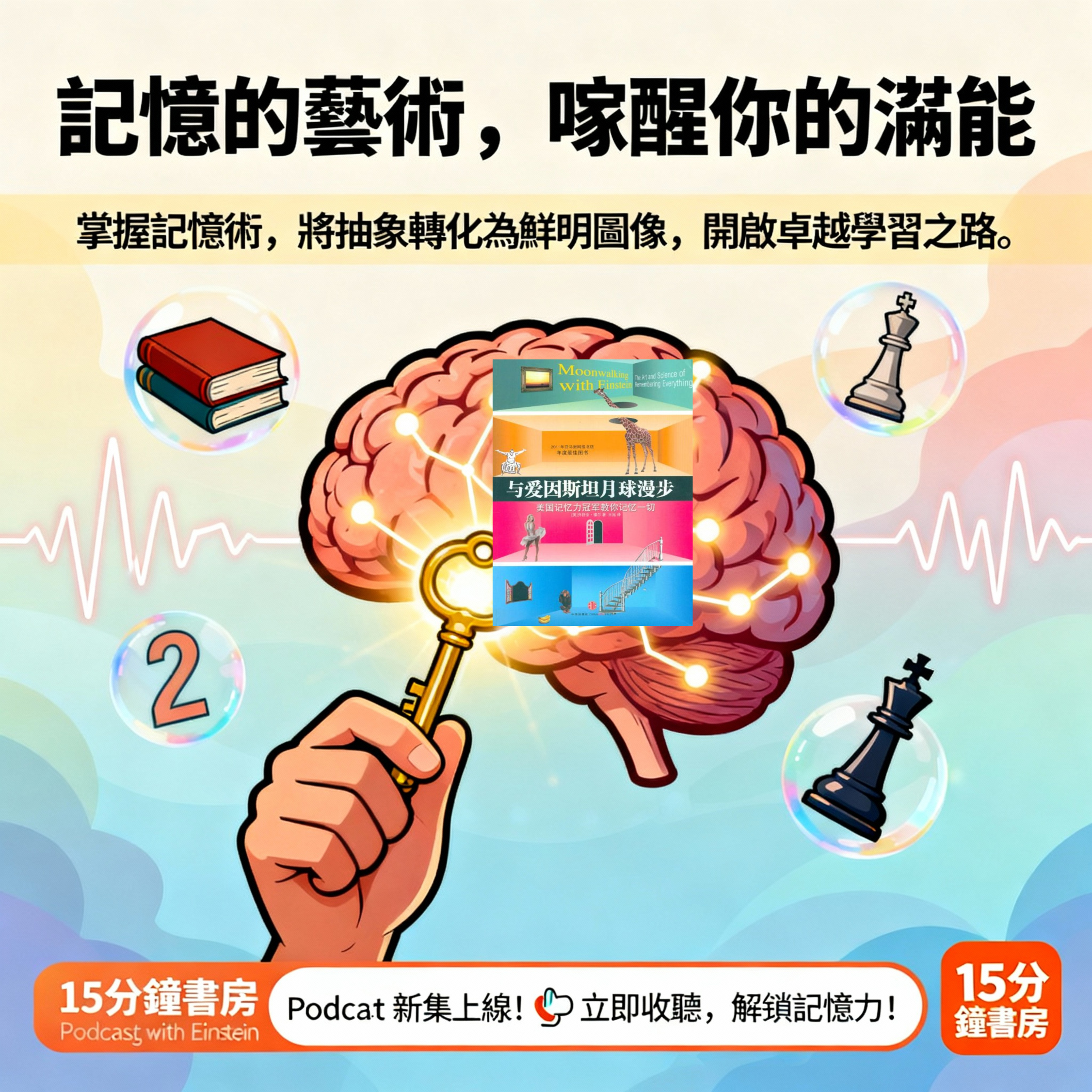 EP#105 : 跟著愛因斯坦月亮漫步 : Moonwalking with Einstein: The Art and Science of Remembering Everything by Joshua Foer