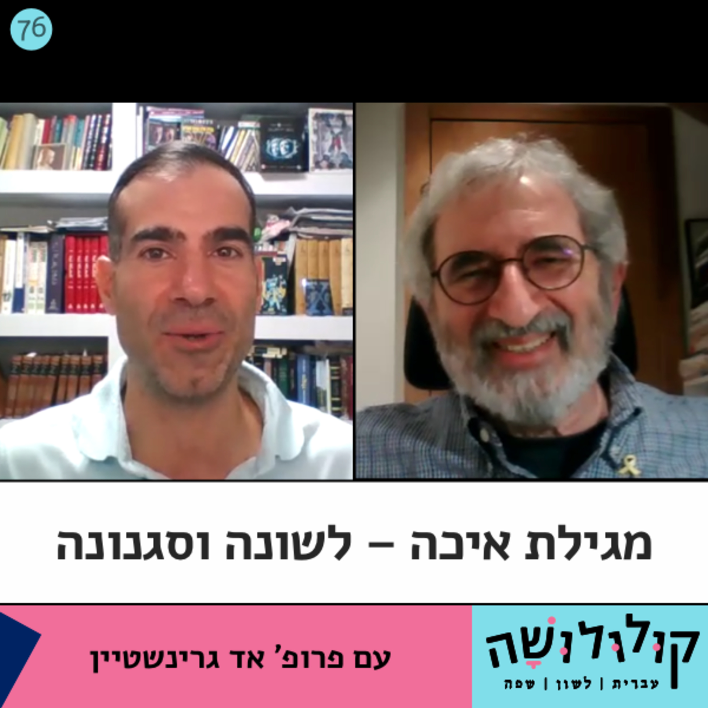 פרק 76: מגילת איכה – לשונה וסגנונה / פרופ' אד גרינשטיין