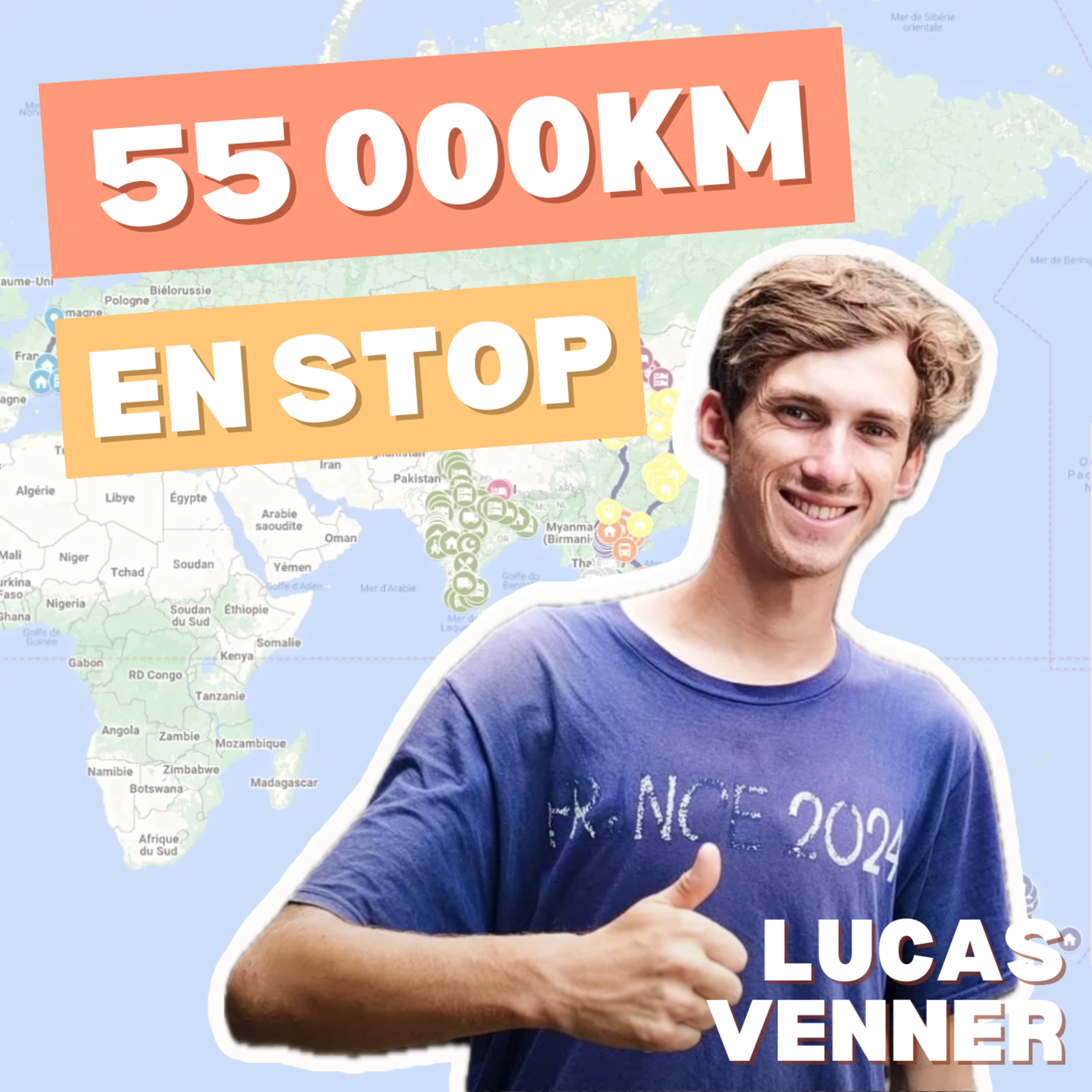 VOYAGER en AUTOSTOP : 55 000 km d'aventures et de leçons interculturelles - Lucas Venner episode artwork