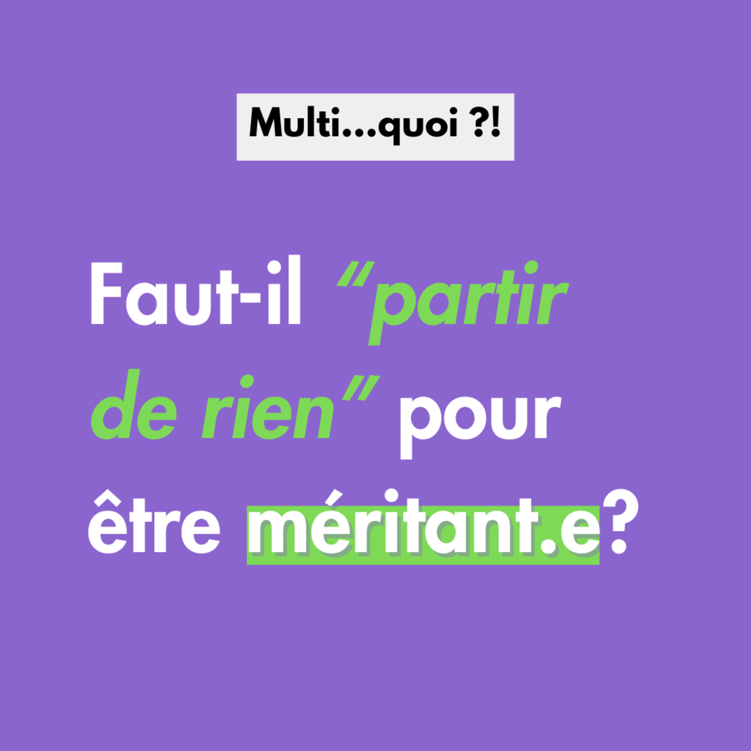 Multi...quoi ?!