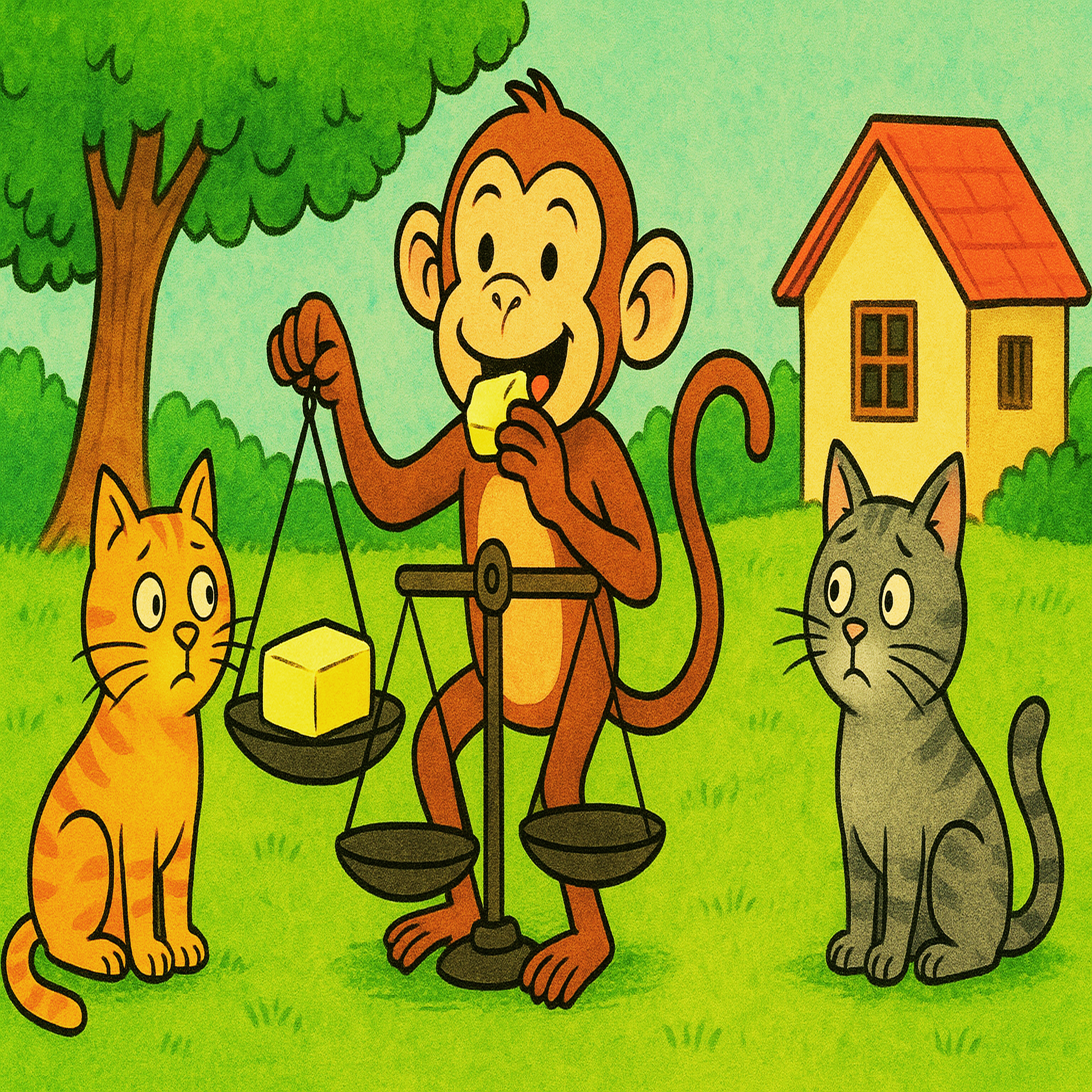 15 लोभी मांजरी - हुशार माकड : Greedy Cats - Clever Monkey (Kids’ Marathi Story) episode artwork
