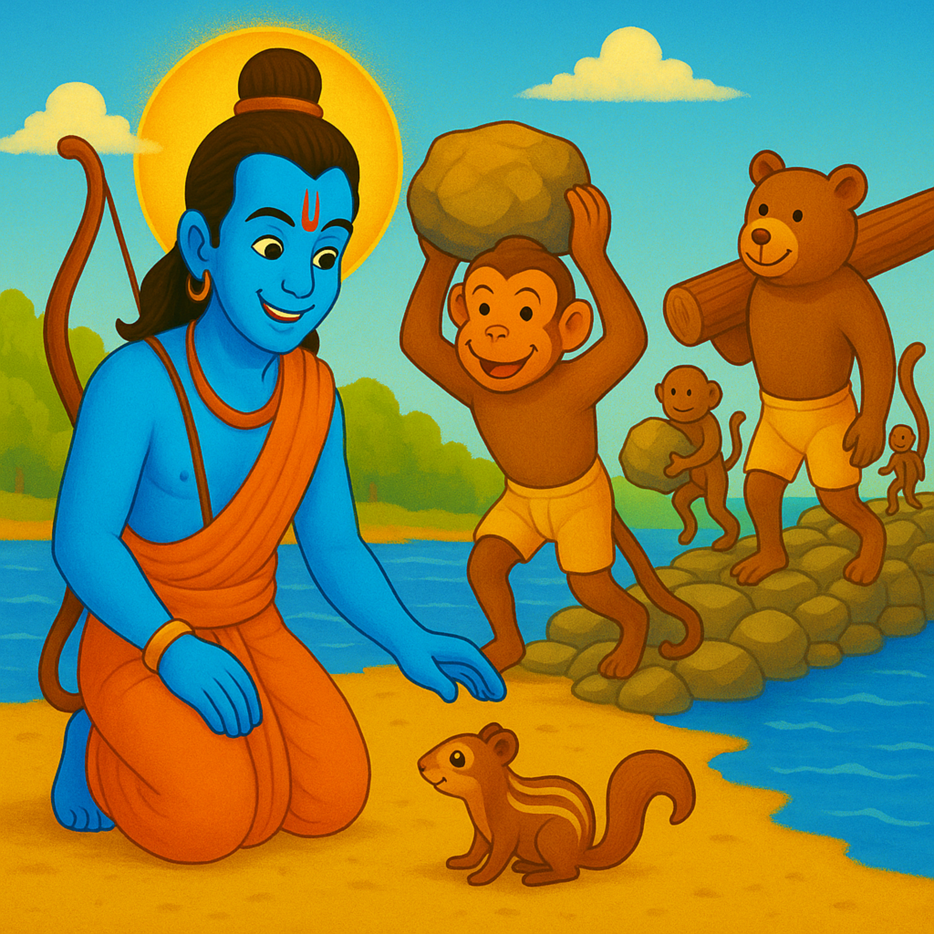 प्रभू श्रीराम आणि खारीचा वाटा-Lord Rama with Squirrel (Kids’ Marathi Story) episode artwork