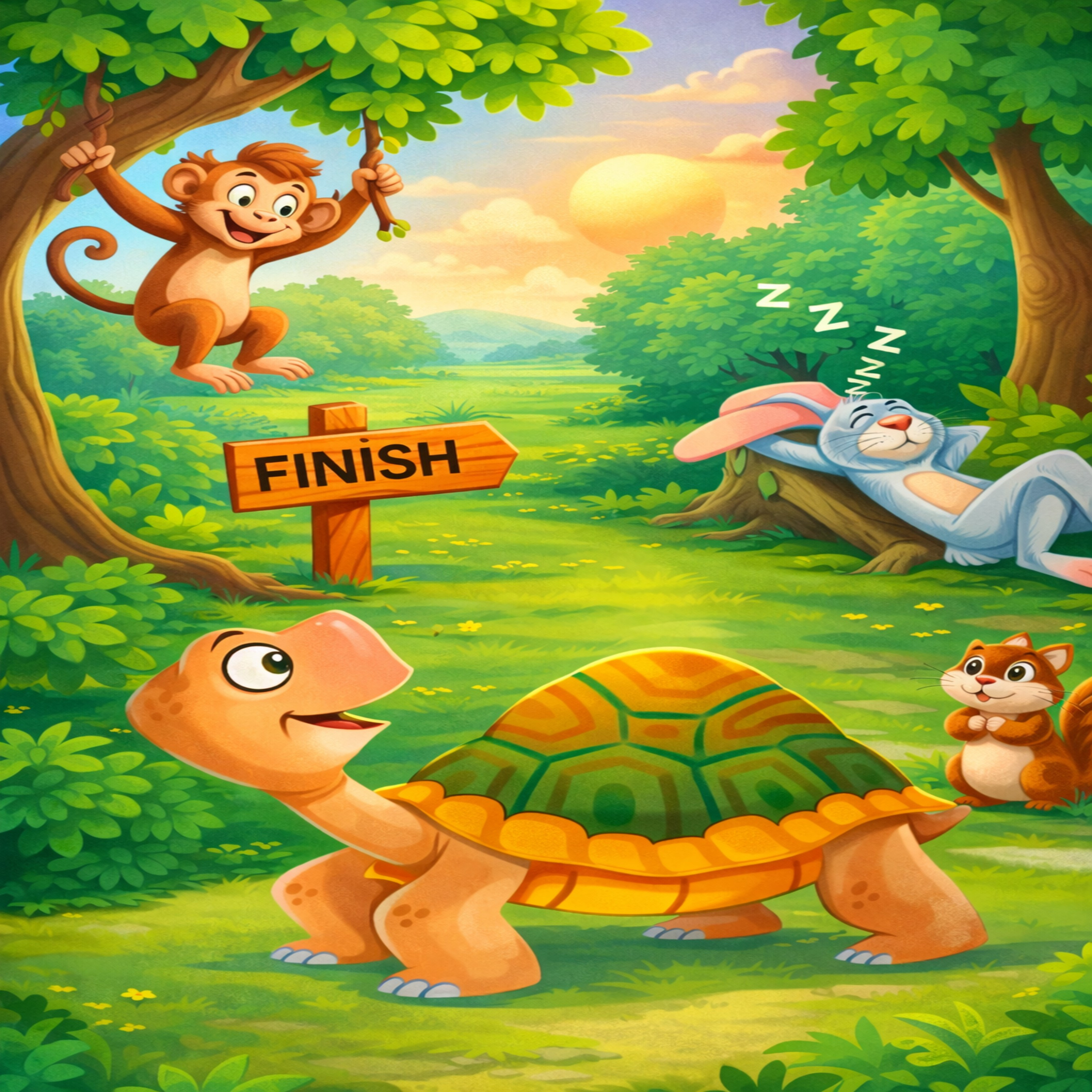 जिद्दी कासवाची शर्यत :The Hare and the Tortoise (Kids' Marathi Story) episode artwork