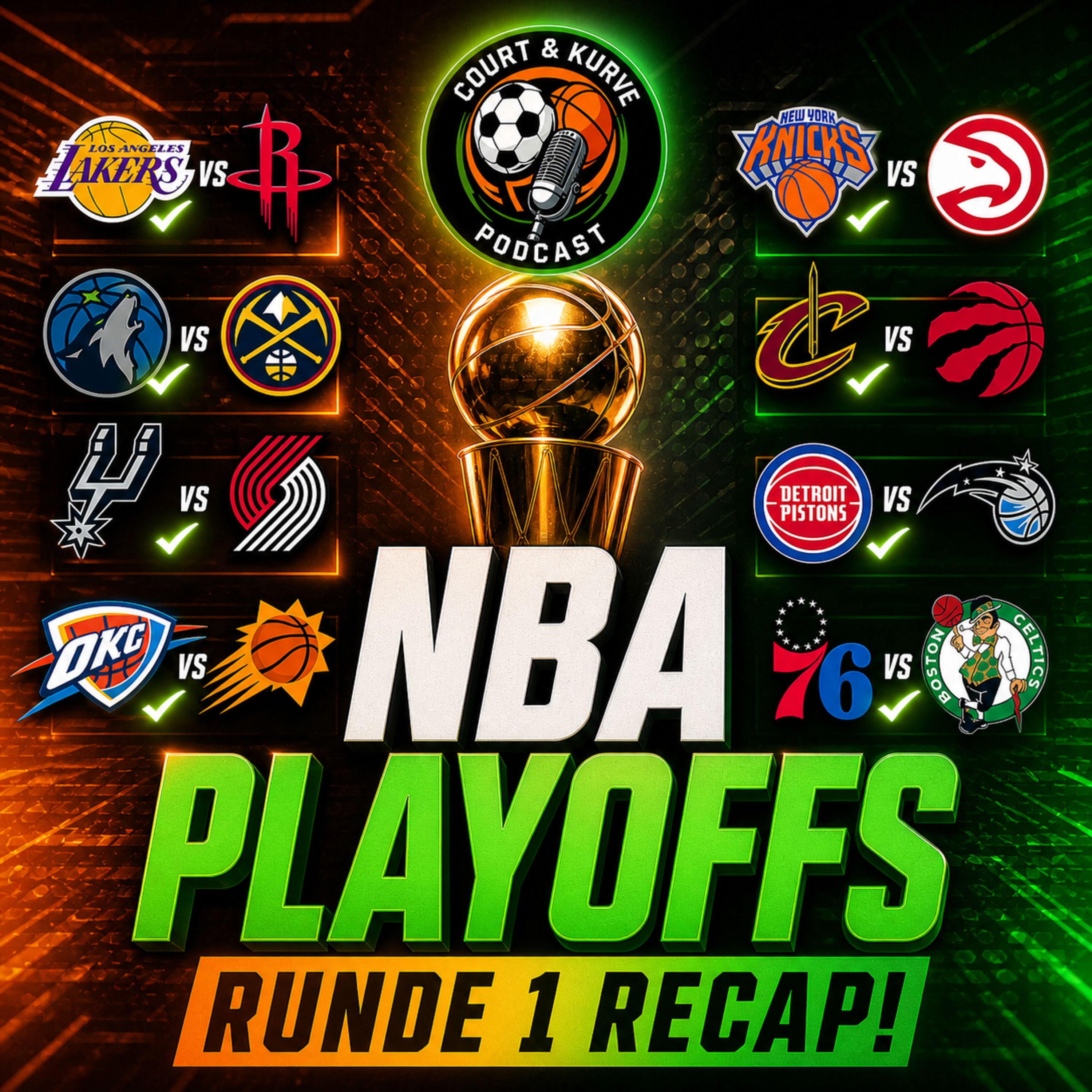 #88 – NBA Playoffs Runde 1: LeBron liefert maximal, Wemby blockt die Welt & der Osten flippt komplett aus