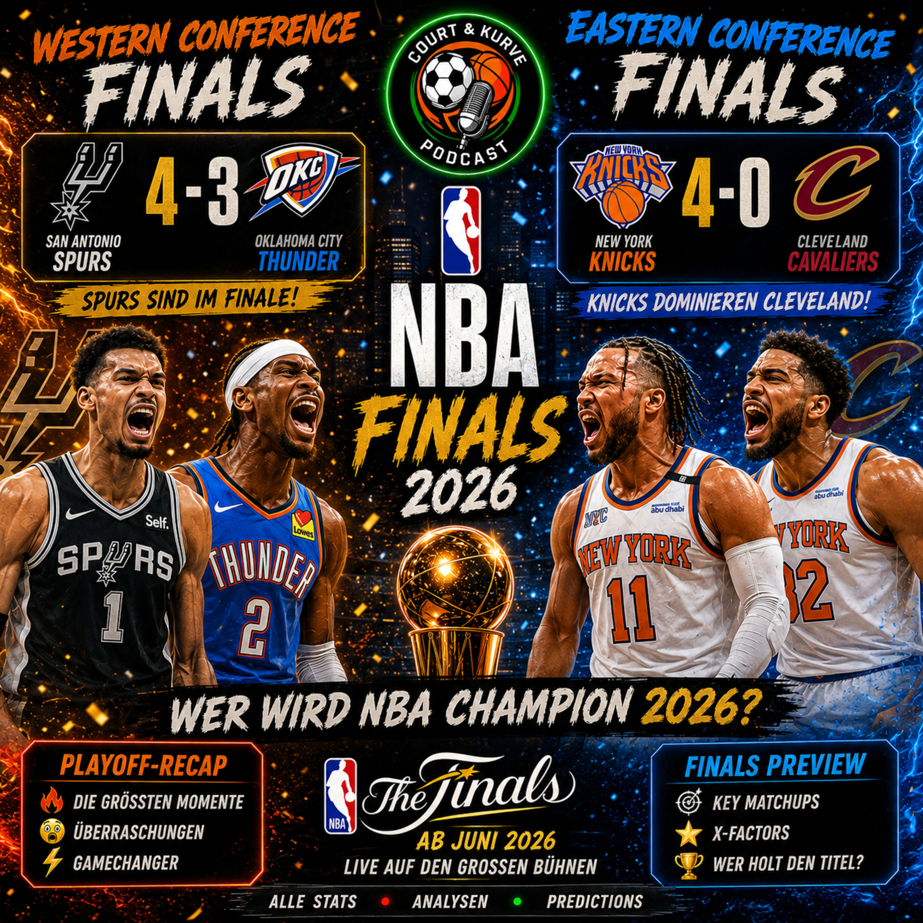 #97 – NBA Conference Finals Talk: New York träumt vom Titel, aber Wemby wartet schon...