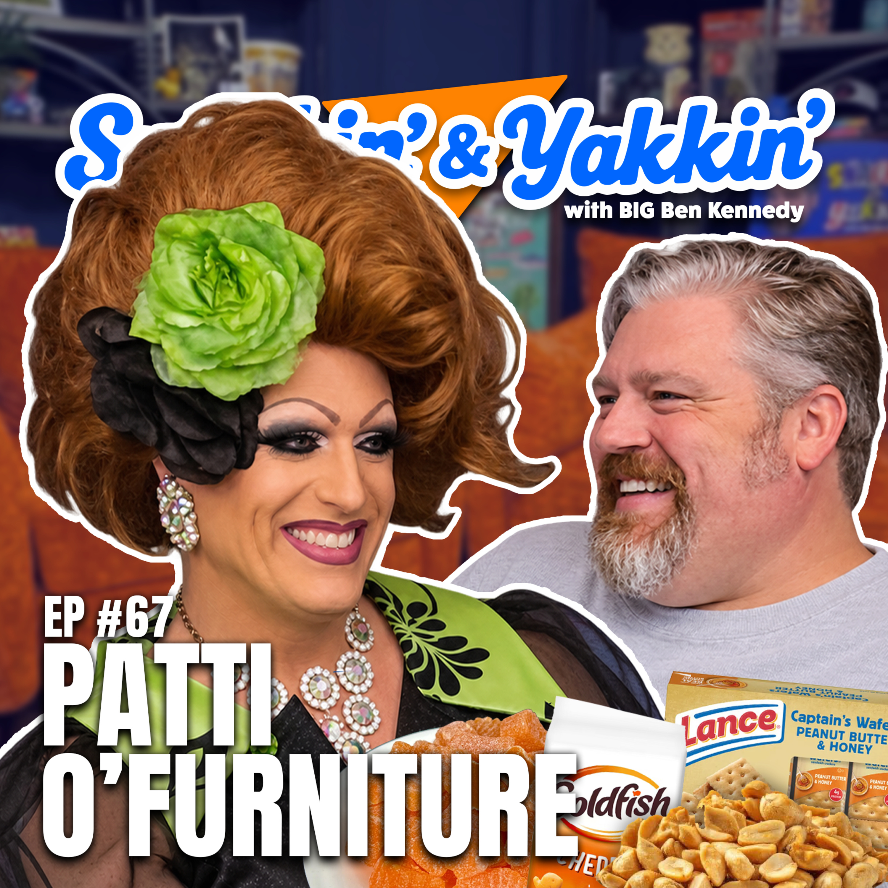 27 Years of Drag, Giving Back & Finding Your Lane w/Patti O'Furniture | Ep 67 | Snackin’ & Yakkin’ episode artwork