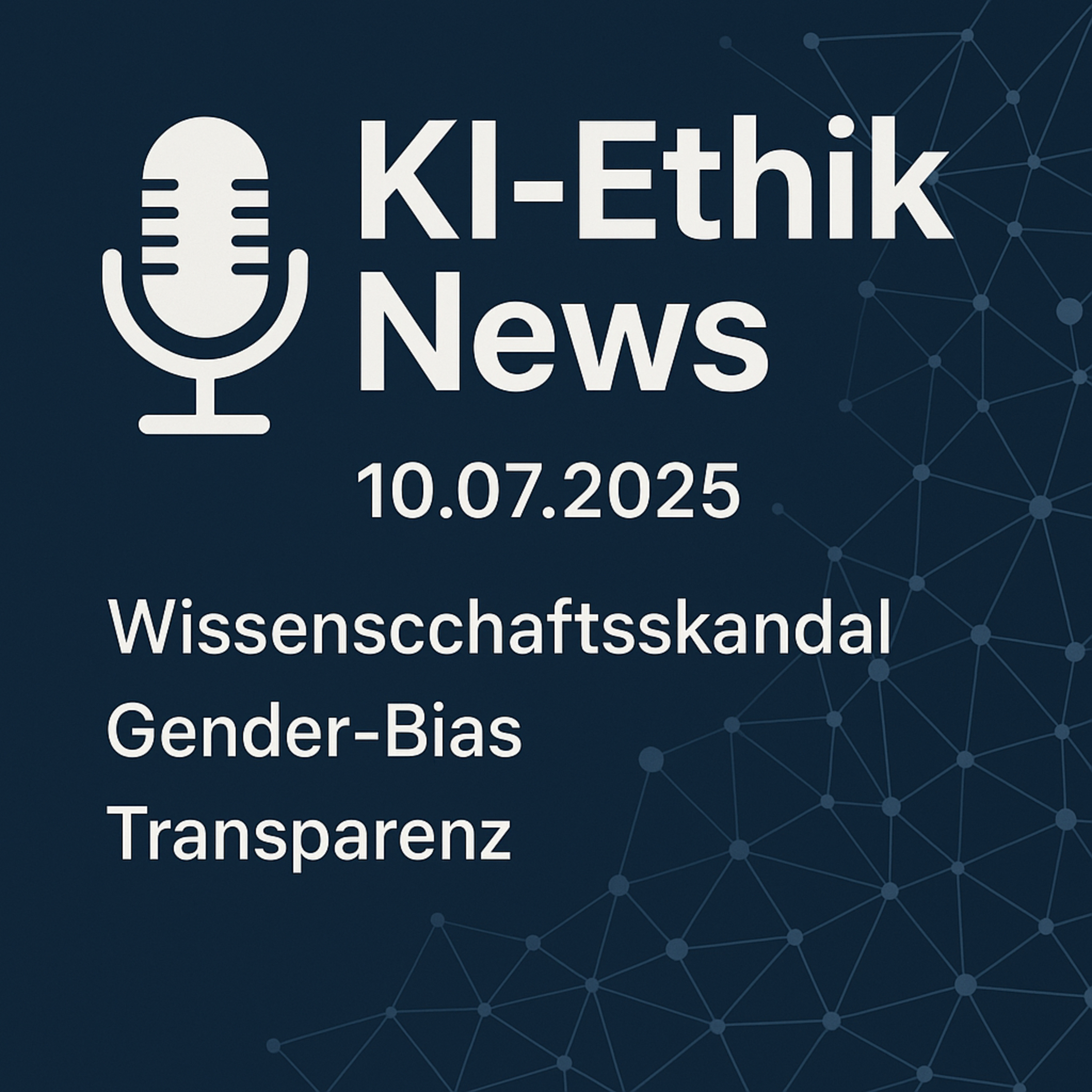 Cover der Folge: KI-Ethik News #003: Wissenschaftsskandal, Gehalts-Diskriminierung & Transparenz-Revolution | 10.07.2025