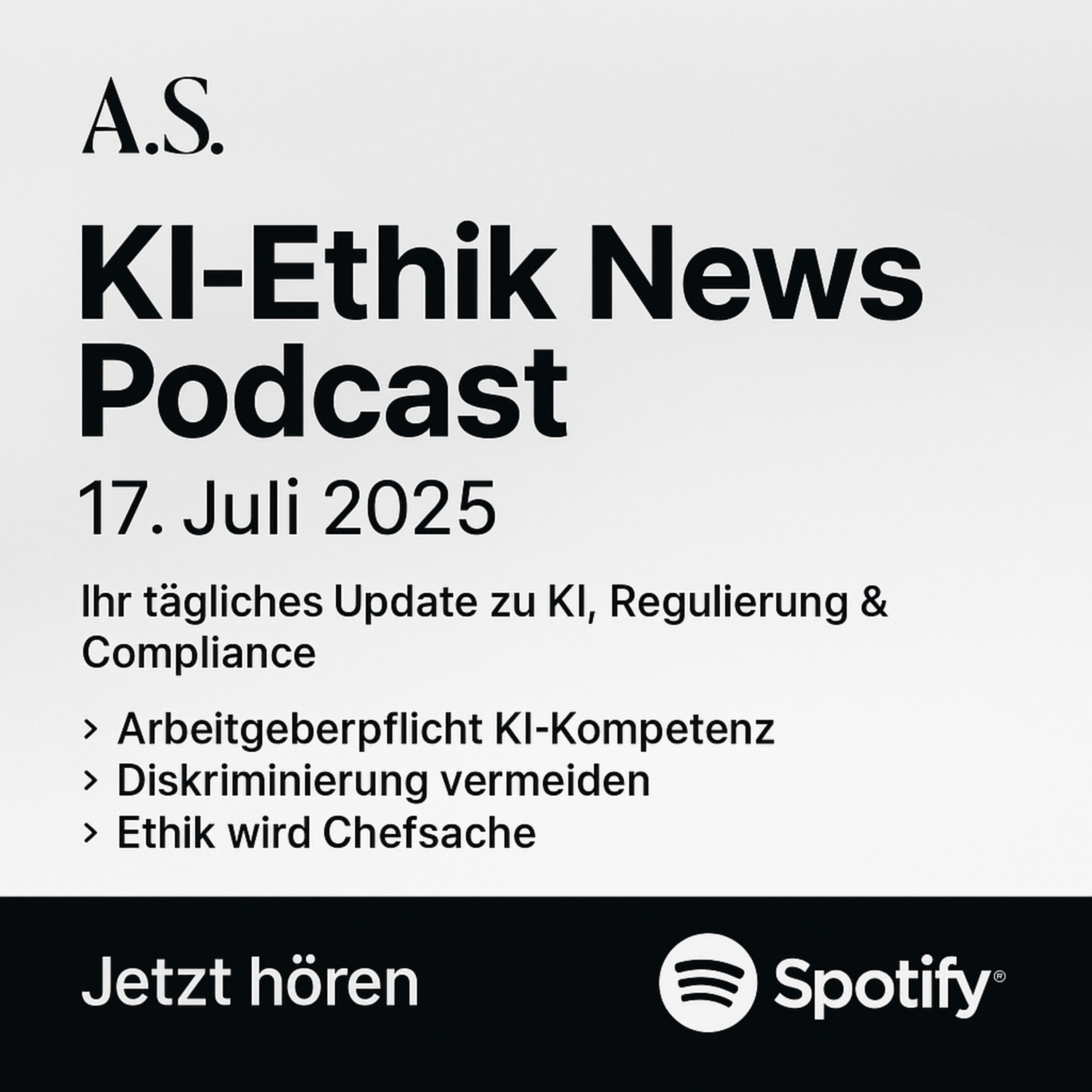 Cover der Folge: KI-Ethik News Podcast #010 – 17. Juli 2025