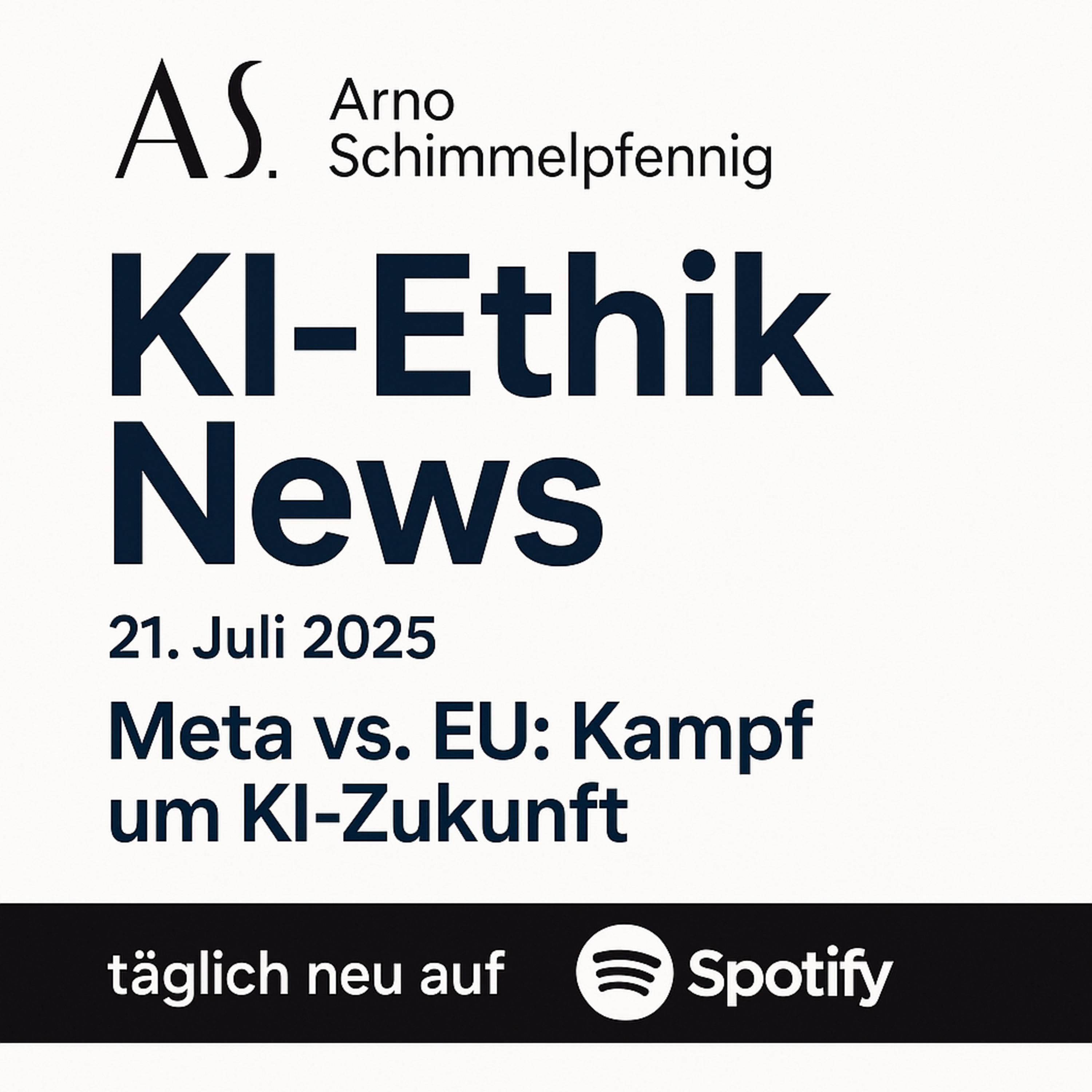 Cover der Folge: KI-Ethik News #013 - Podcast-Folge 21. Juli 2025