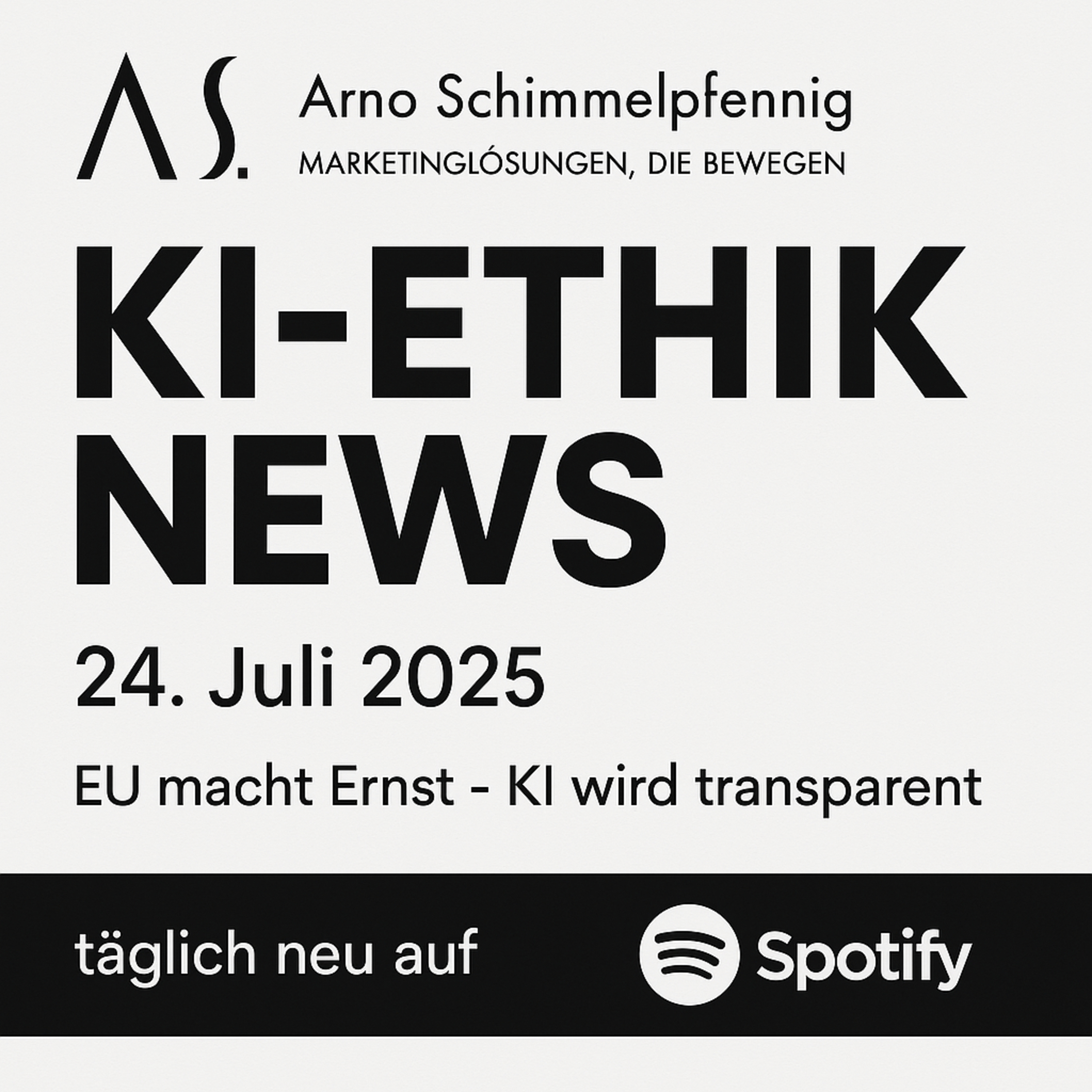 Cover der Folge: KI-Ethik News #016 – 24. Juli 2025