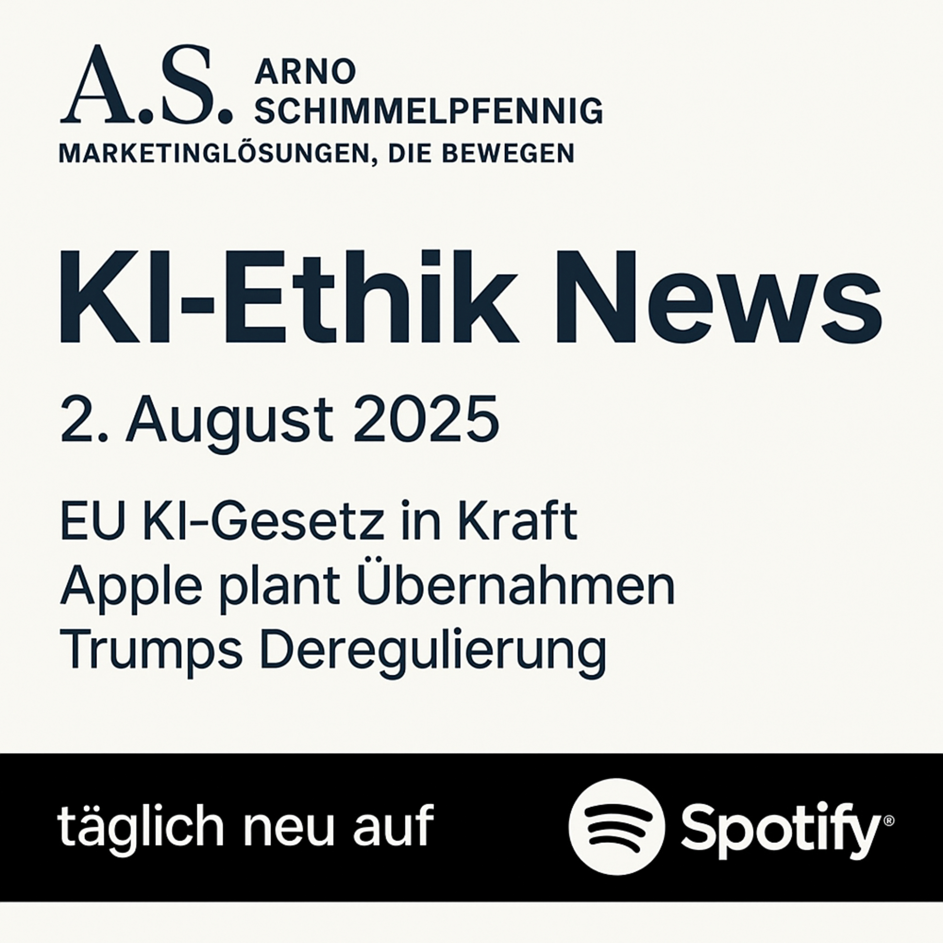 Cover der Folge: KI-Ethik News Podcast #023 – 2. August 2025
