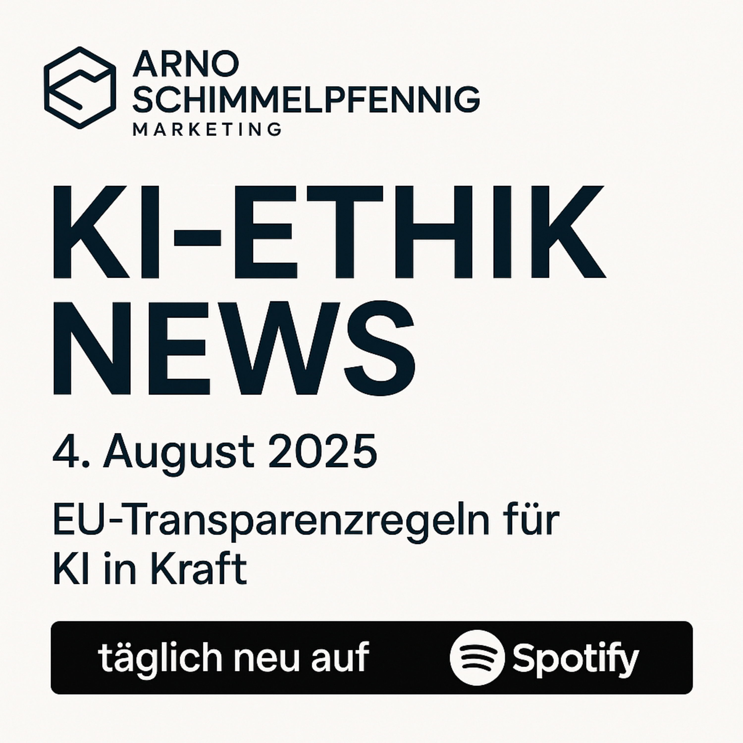 Cover der Folge: KI-Ethik News Podcast #024 - 4. August 2025
