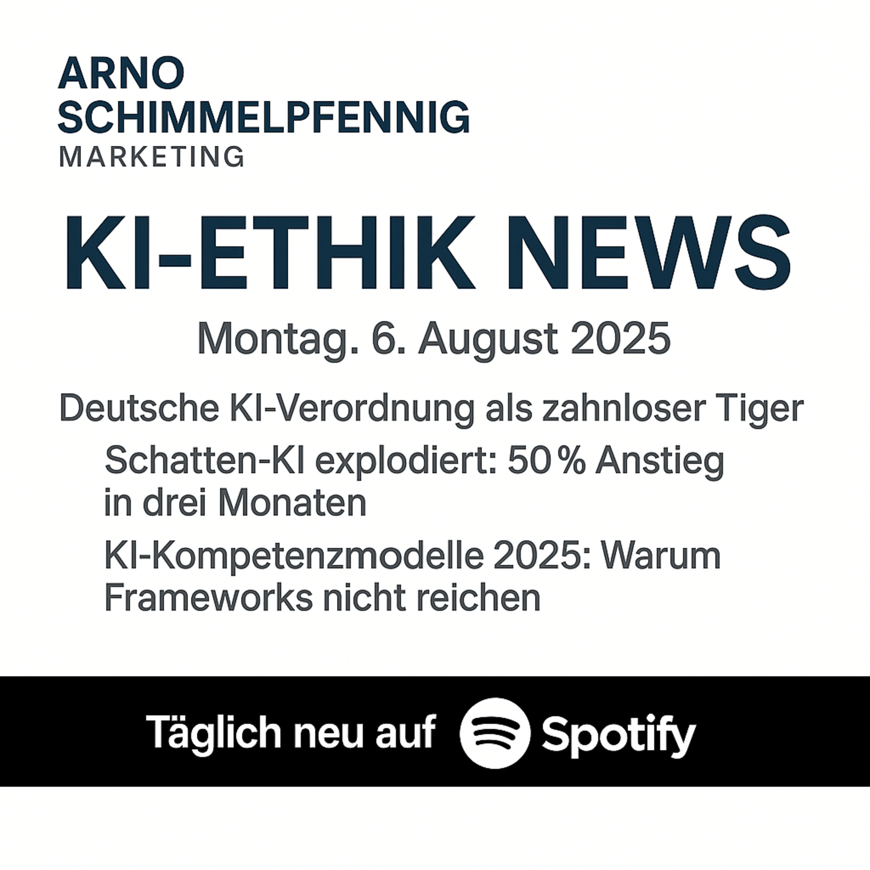 Cover der Folge: KI-Ethik News #026 - Dienstag, 6. August 2025