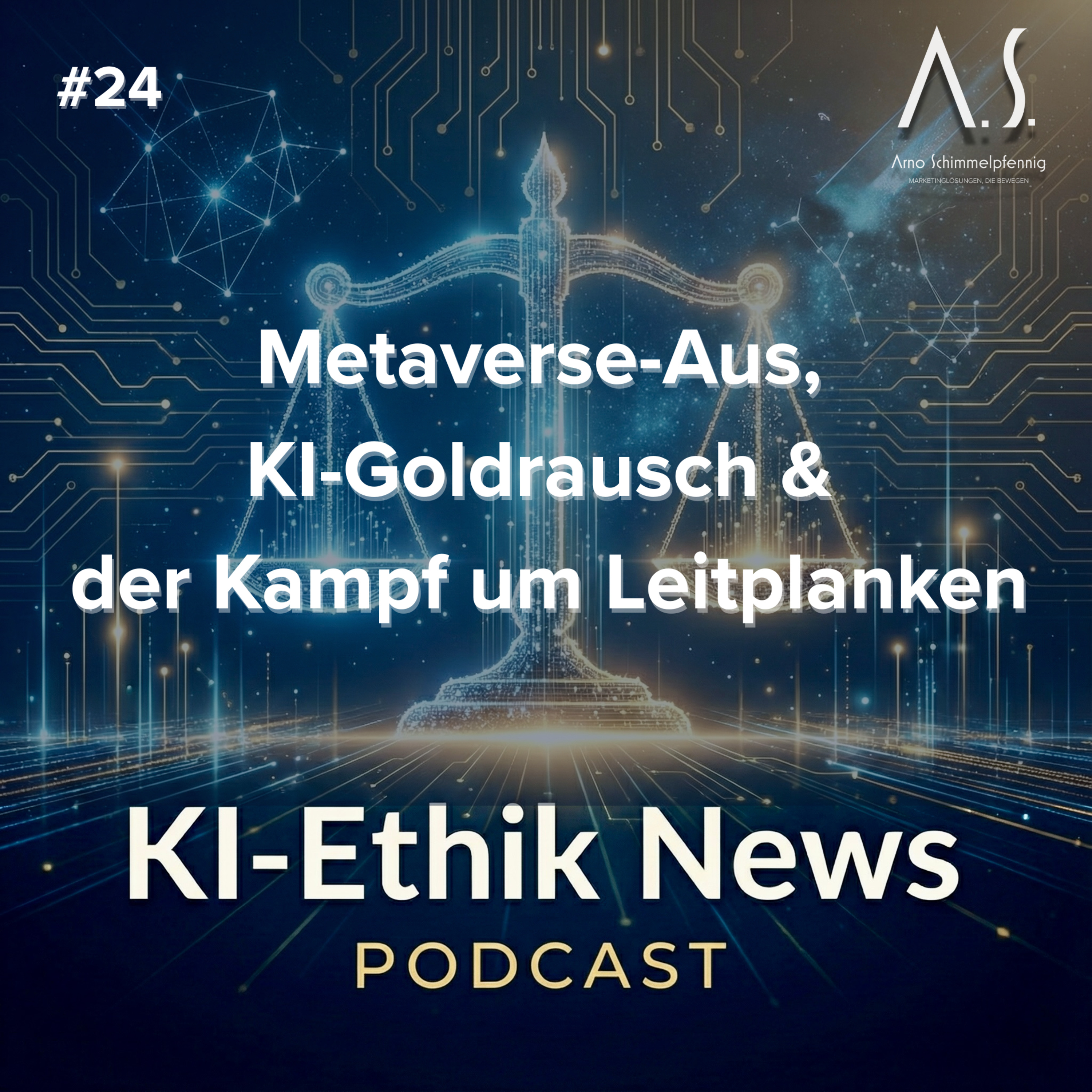 Cover der Folge: KI-Ethik News vom 16.1.2026: Metaverse-Aus, KI-Goldrausch & der Kampf um Leitplanken