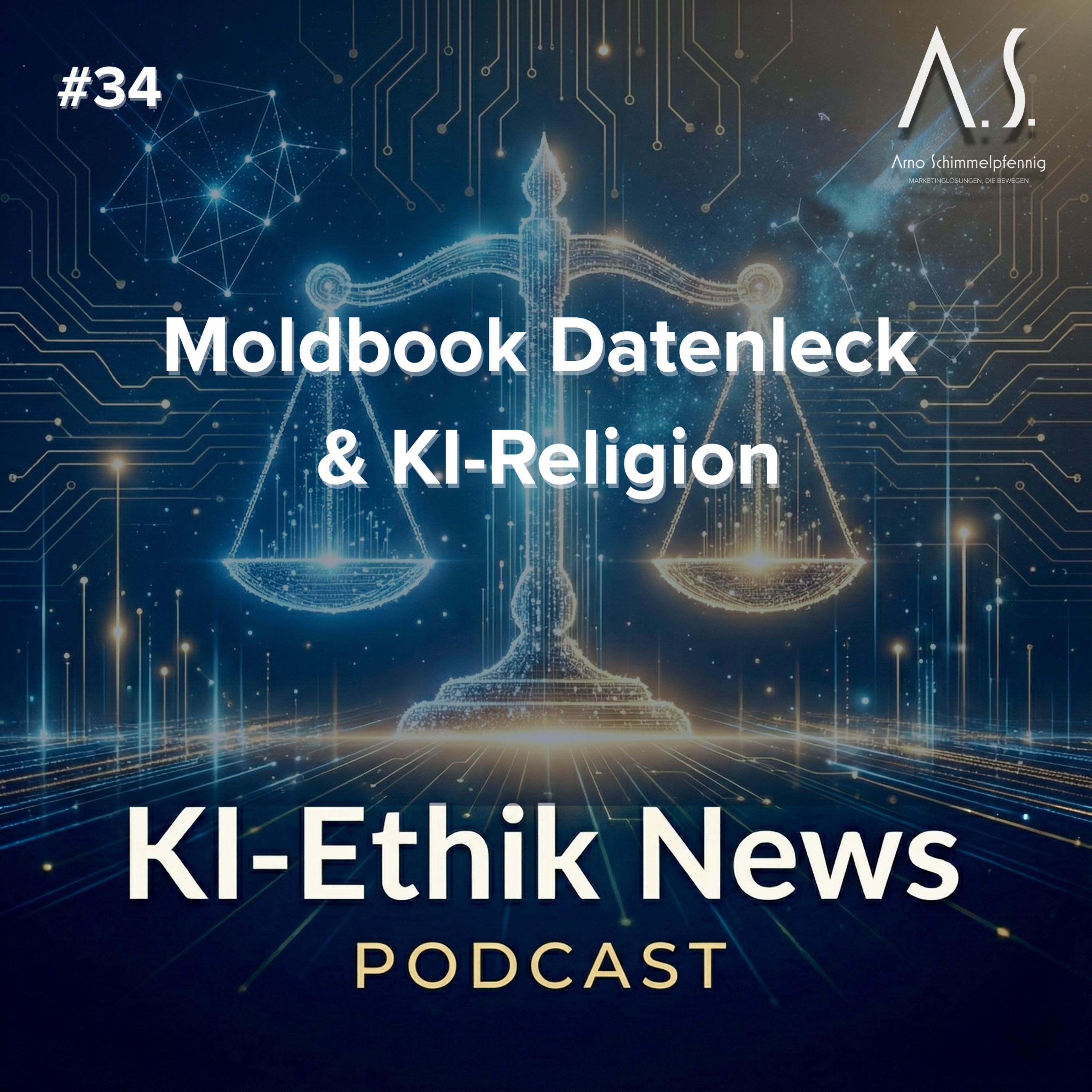 Cover der Folge: KI Ethik News | 03.02.2026: Moldbook Datenleck & KI-Religion (Crustafarianism), Moldbot mit Systemzugriff, Sleep FM (Stanford), Tesla/xAI/SpaceX, NASA Mars mit Claude, AI-Washing & Indien Steuerdeal